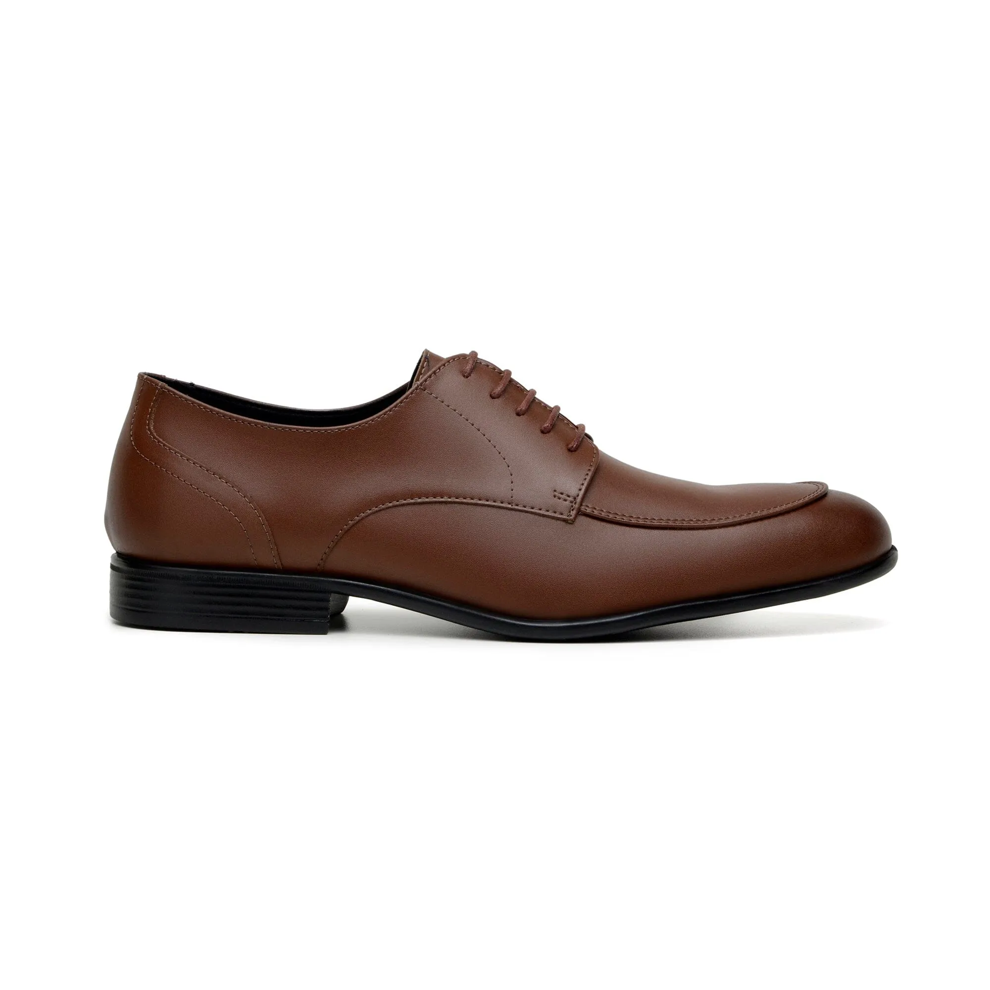 'Adrian' men's classic oxford in vegan leather by Zette Shoes - cognac Game Fit