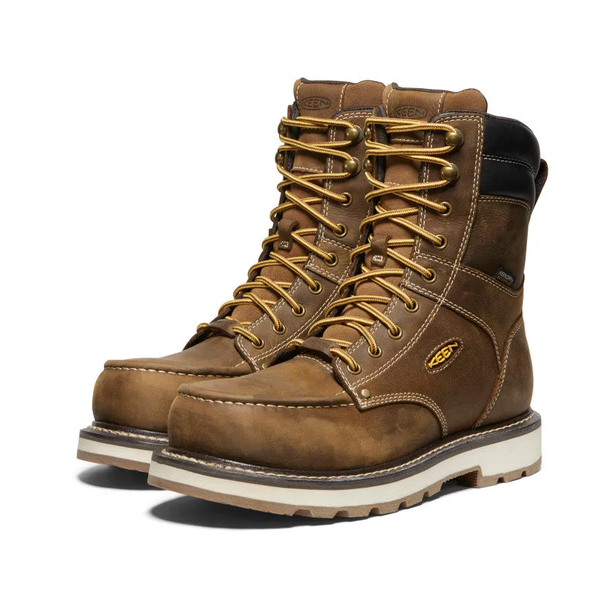 Comfy Step Sleek Function Men's Cincinnati 8" Waterproof 90?? Heel Boot (Carbon Toe)  |  Belgian/Sandshell