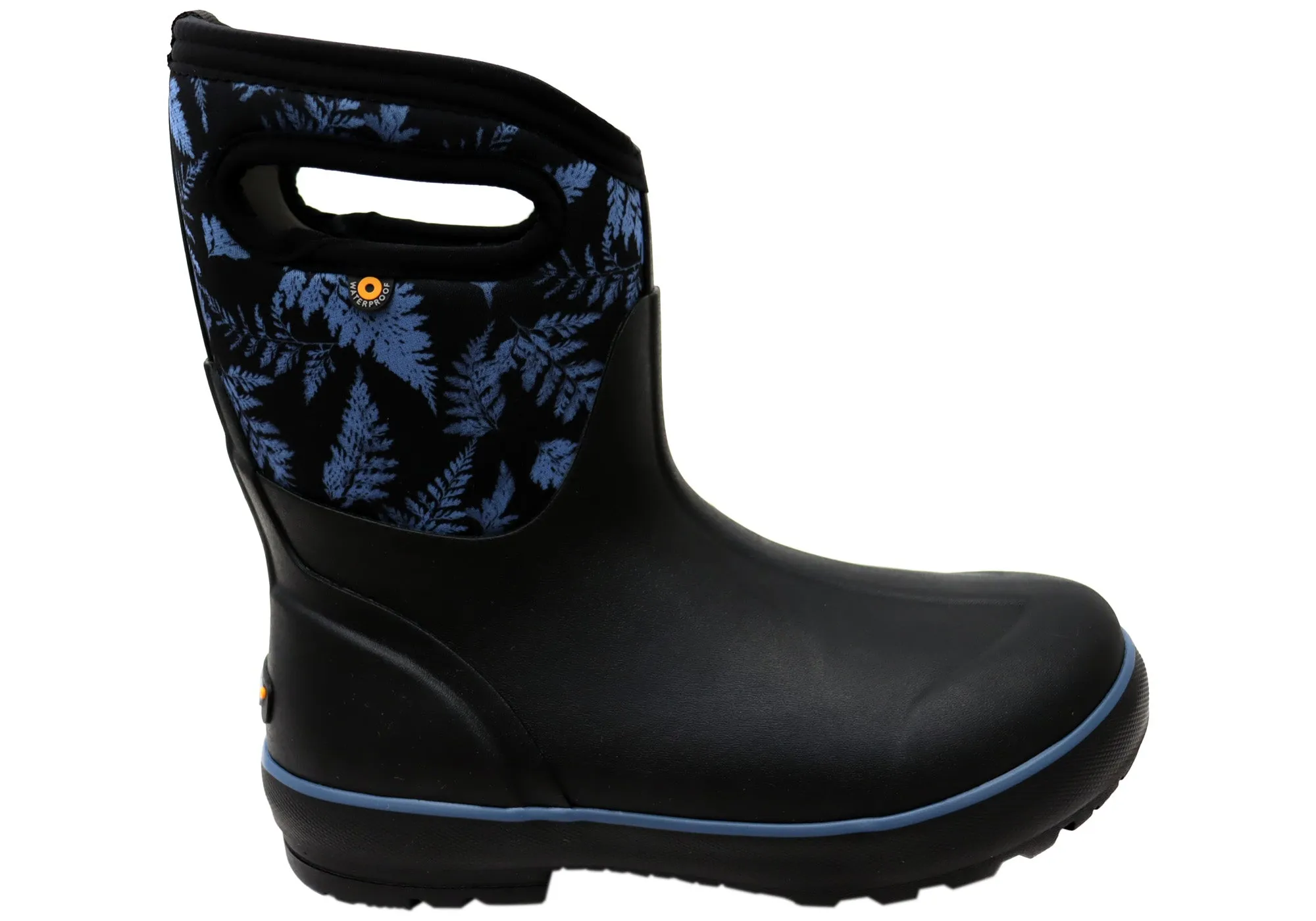 Clean Cut Bogs Womens Comfortable Classic Mid Ferns Waterproof Boots