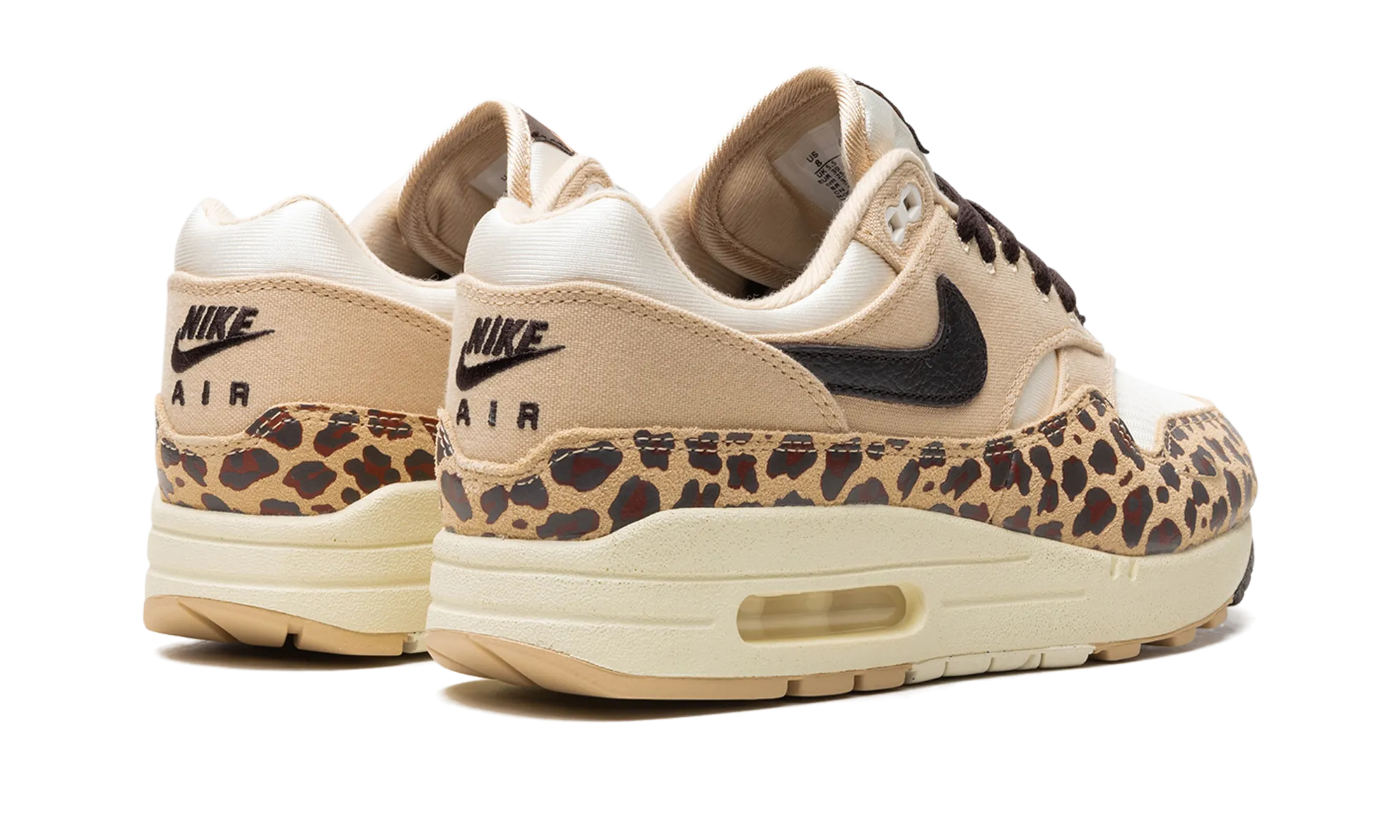 Air Max 1 '87 WMNS "Sesame Leopard" Chic Style Cushioned Sole