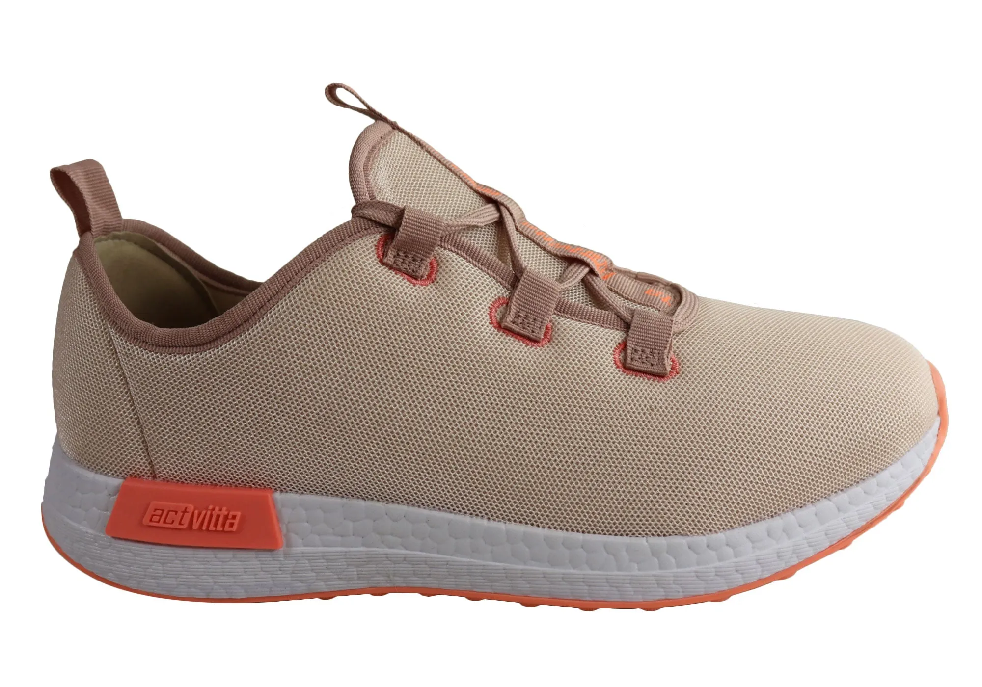 Reinforced Panels Actvitta Tika Womens Comfy Lightweight Cushioned Lace Up Active Shoes