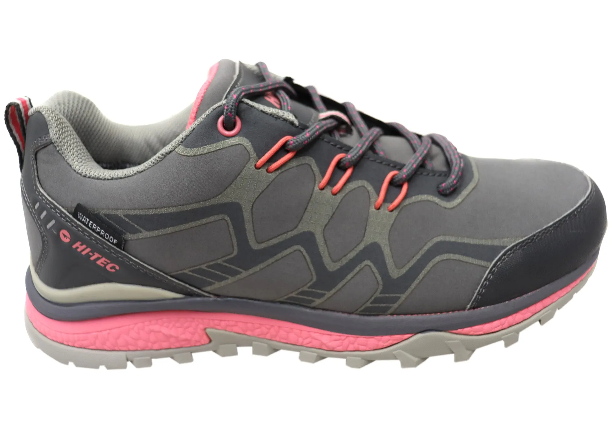 Hi Tec Womens Stinger Waterproof Lace Up Walking Shoes Stylish Comfort Shank