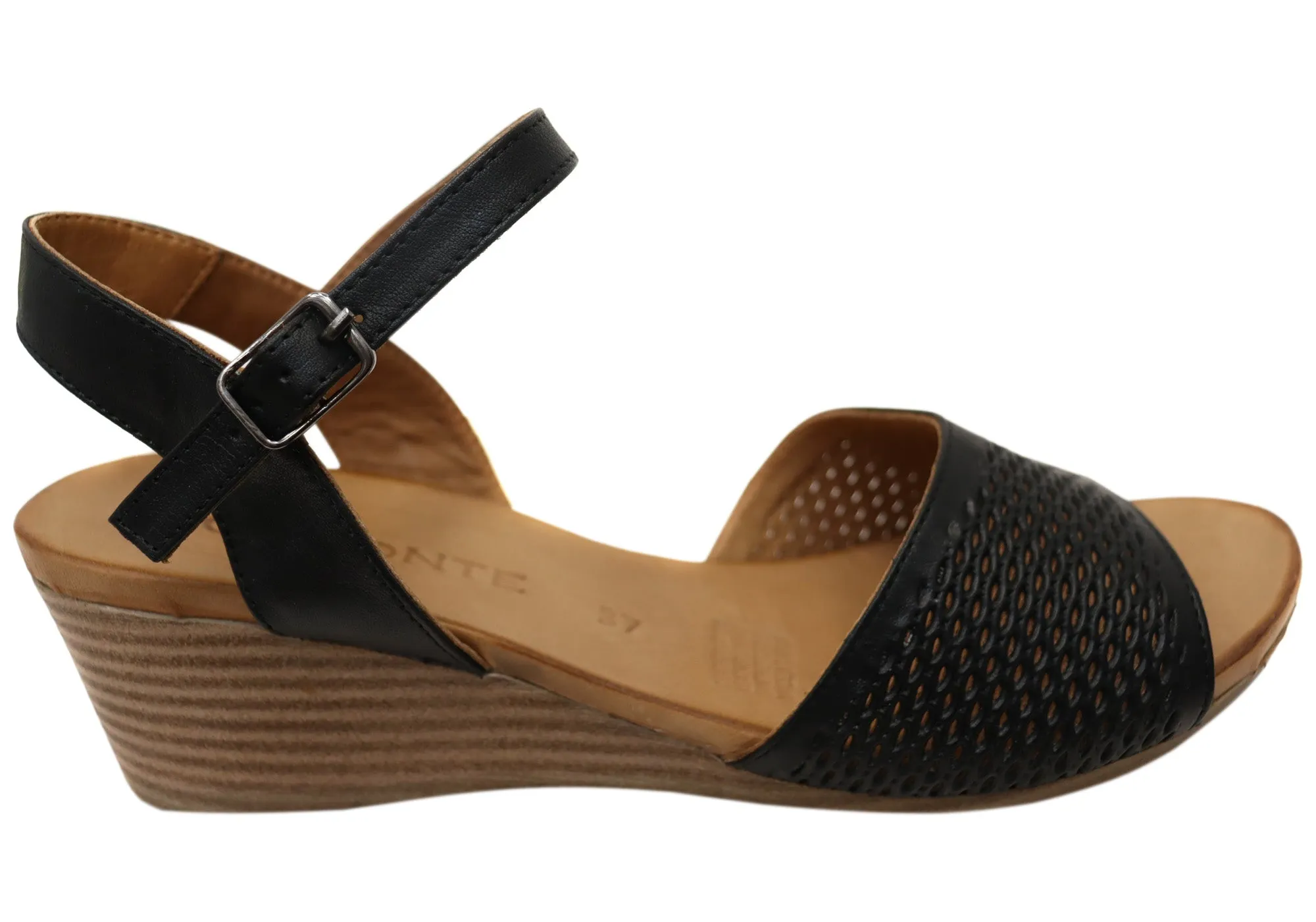 Light cushion Orizonte Dilli Womens European Comfortable Leather Wedge Sandals