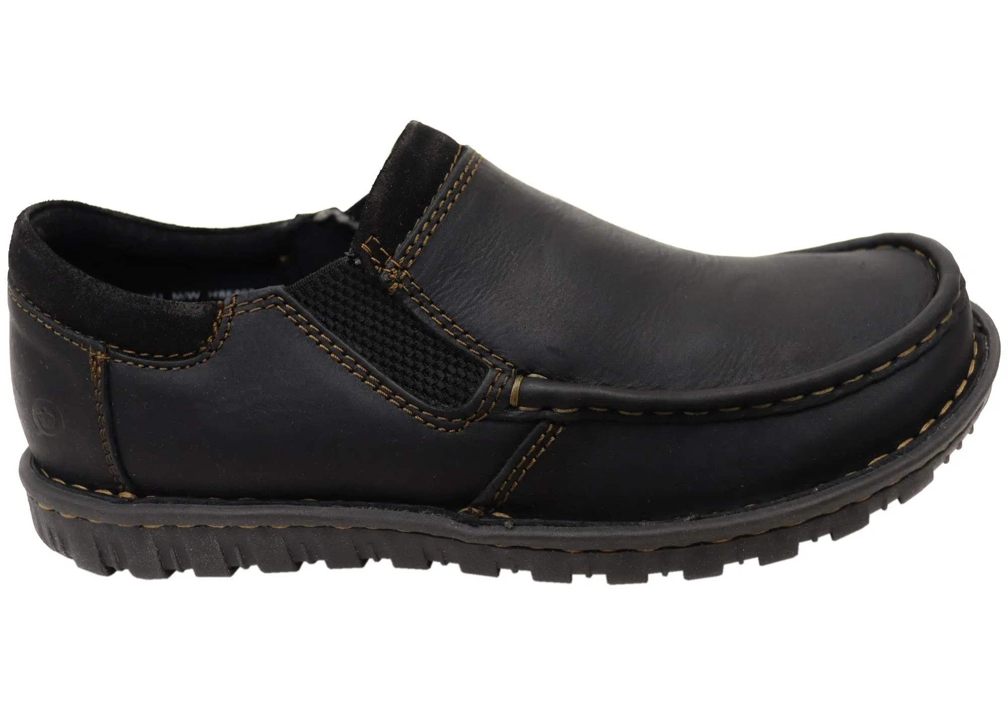 Born Mens Gudmund Leather Comfortable Slip On Shoes Relax Motion
