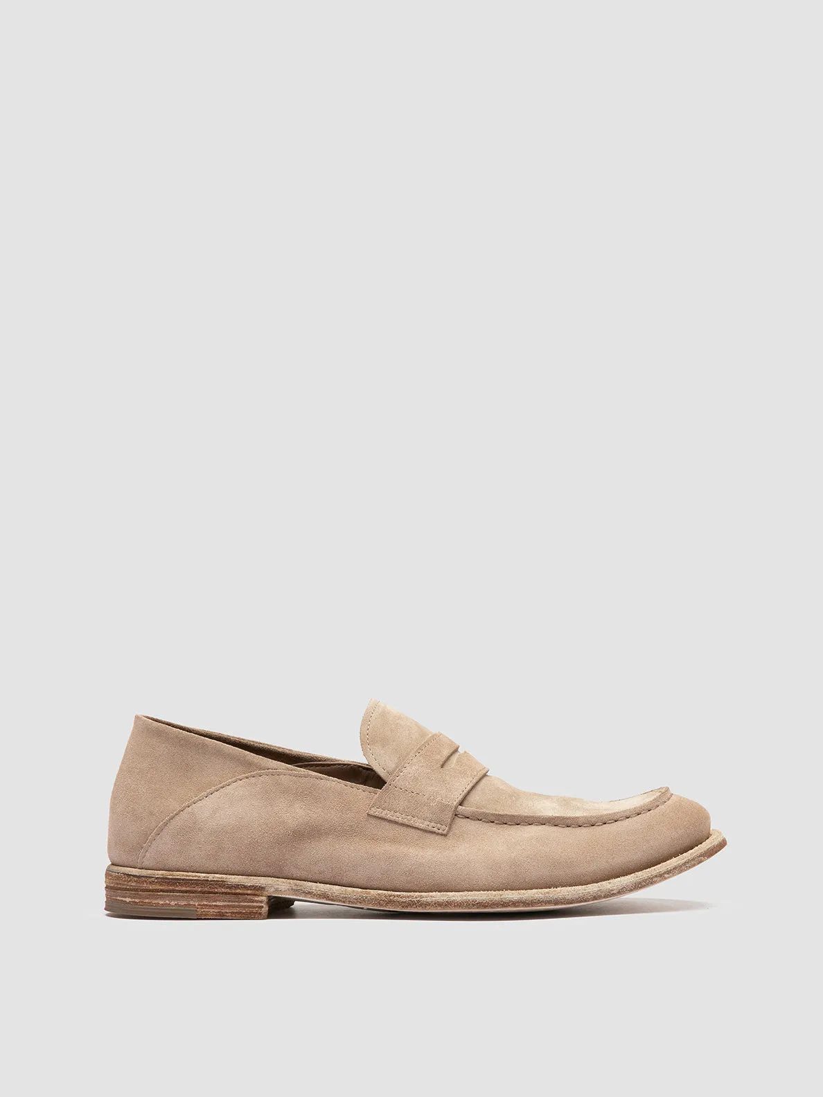 Leisure Day Eco Friendly ARCHIVE 522 - Beige Suede Penny Loafers