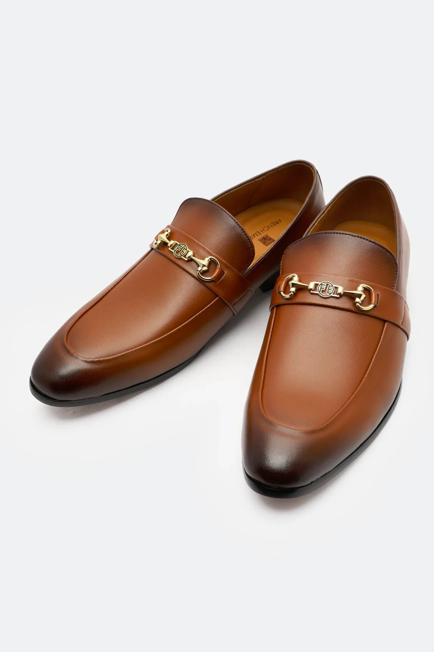 Dance Fit Height Aid Brown Formal Moccassins Shoes