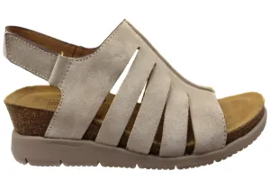 Breathable Sole Walk Control Comfortiva Scottie Womens Comfort Footbed Wide Fit Leather Sandals