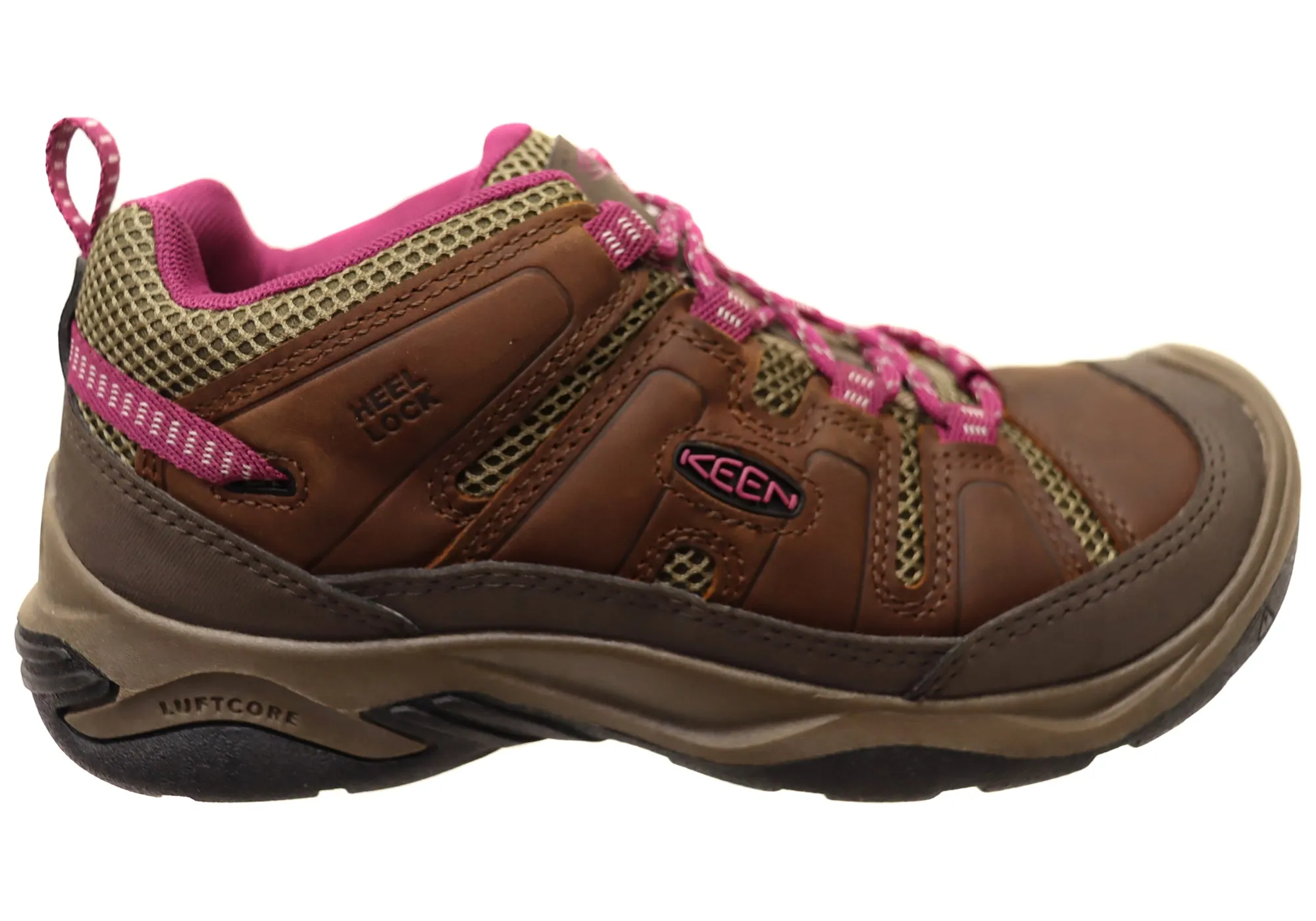 Keen Circadia Vent Womens Leather Wide Fit Hiking Shoes Quick Drying Weekend Errands Ergonomic Cold Weather