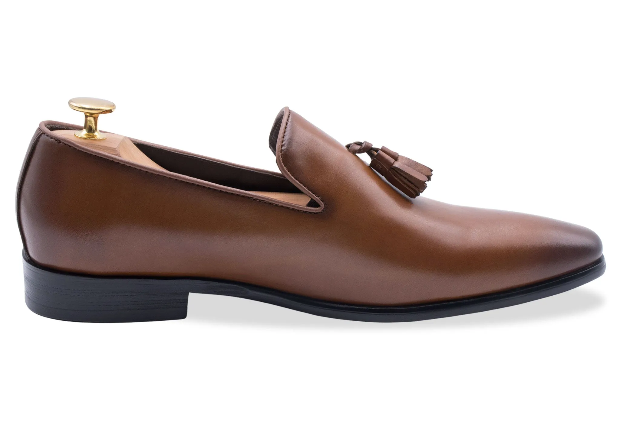 Space Vibe Polvorines Chestnut Wholecut Tassel Loafer