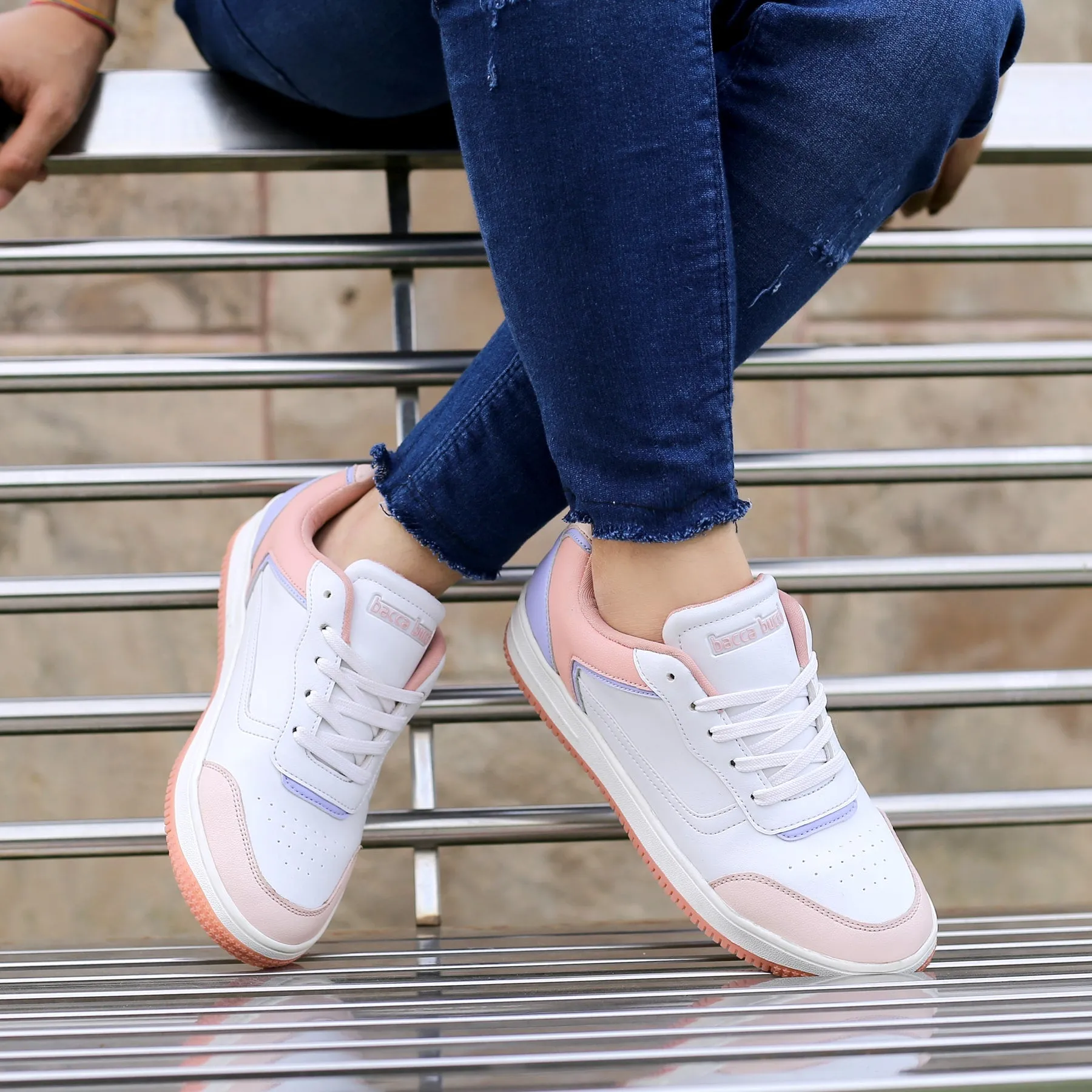 Bacca Bucci NAOMI Low-top Flat Sole Sneakers For Women Color Pop Comfort Walk