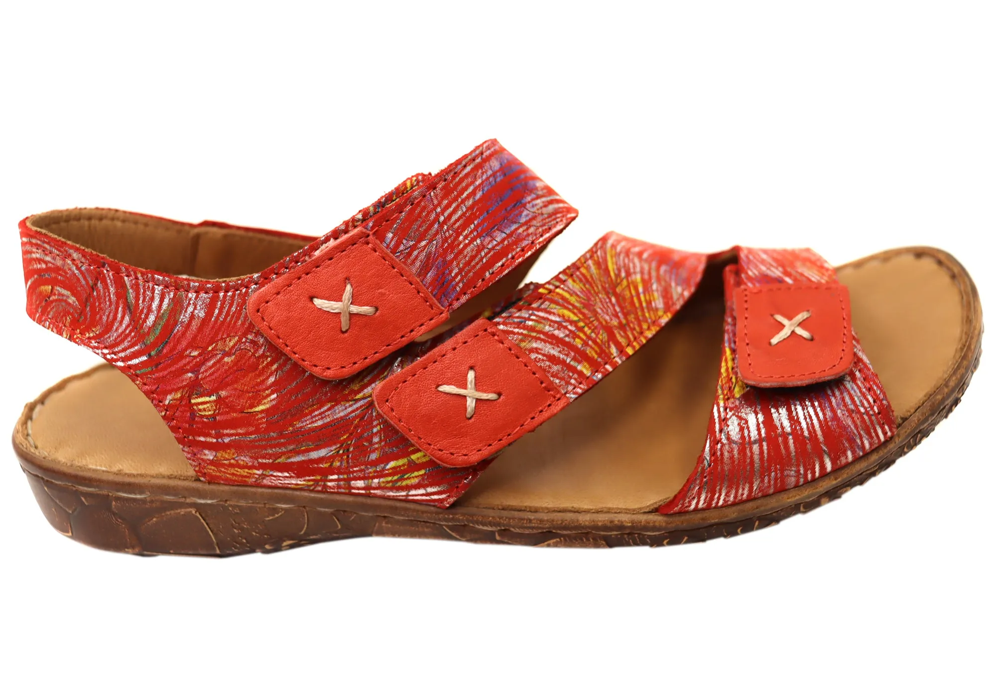 Comfortable Vacation Shoes Orizonte Dakoti Womens Comfortable European Leather Sandals