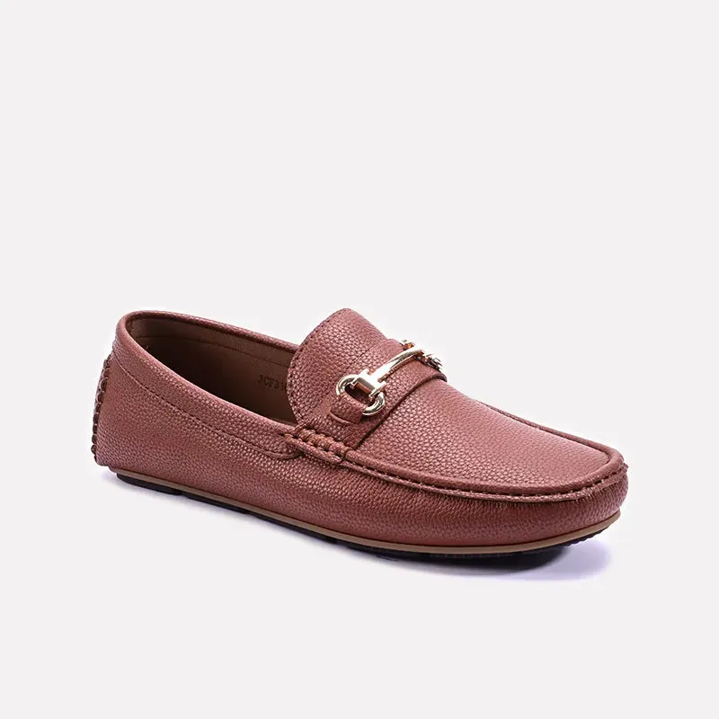 Brown Loafer Shoes 0130942 High Top Style