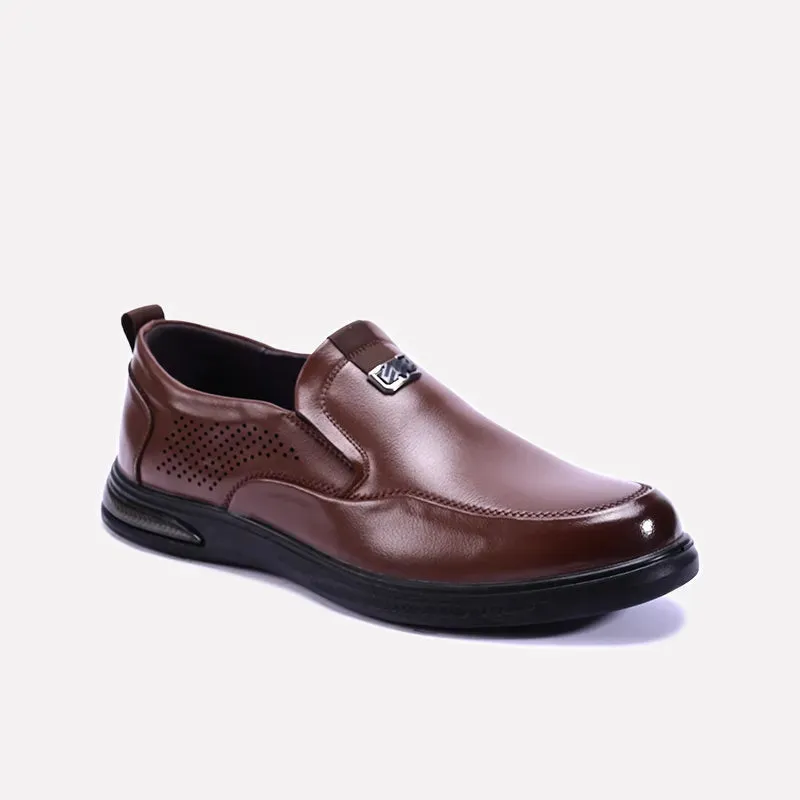 Reel Fit Wearable Style Desmond Brown Slip On Casual Shoes 0160470