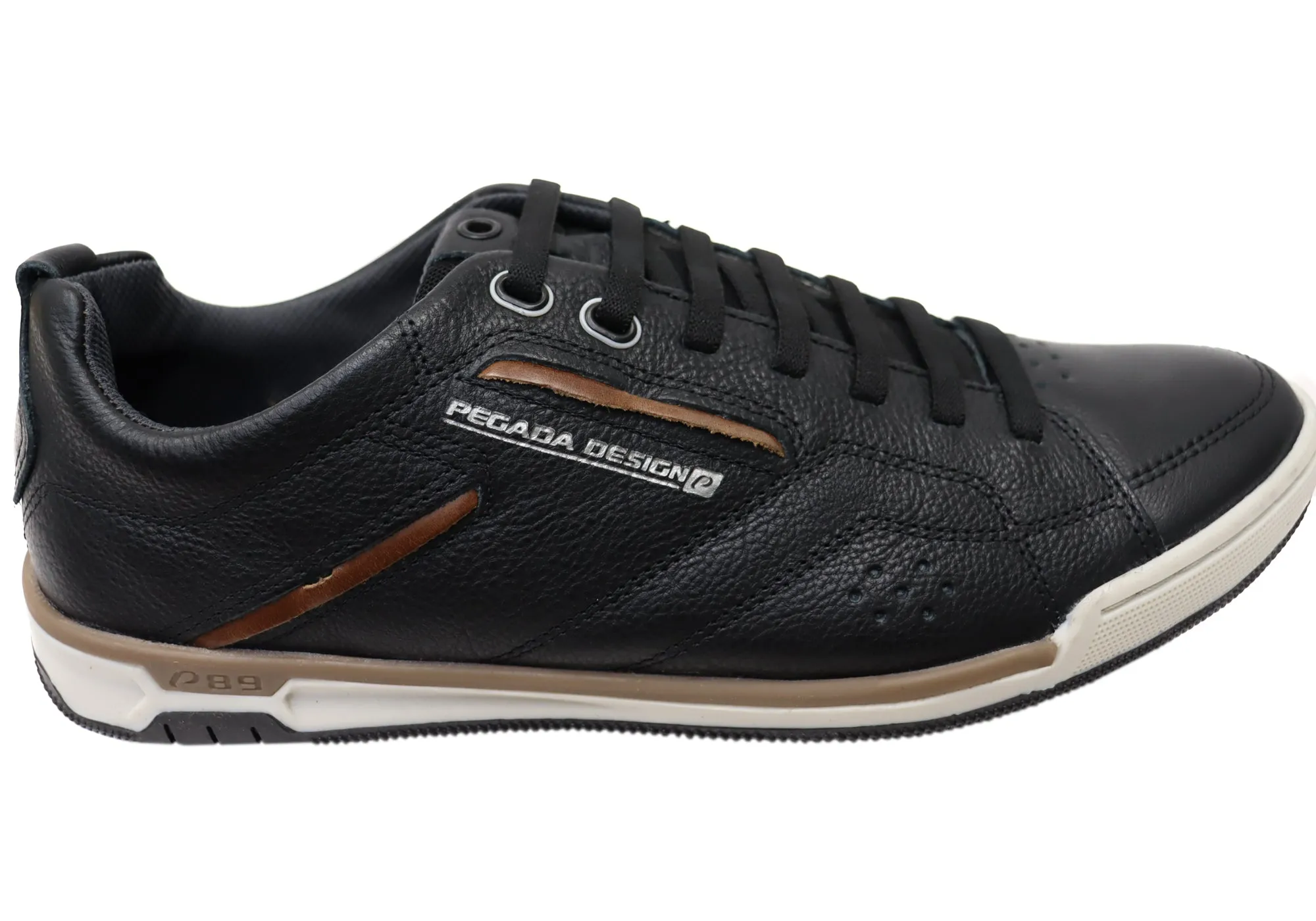 Pegada Evolve Mens Leather Slip On Casual Shoes Made In Brazil Decorative stitching Outdoor Sport