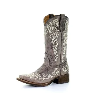 Durable Design Corral Brown Crater Bone Embroidered Youth Boot