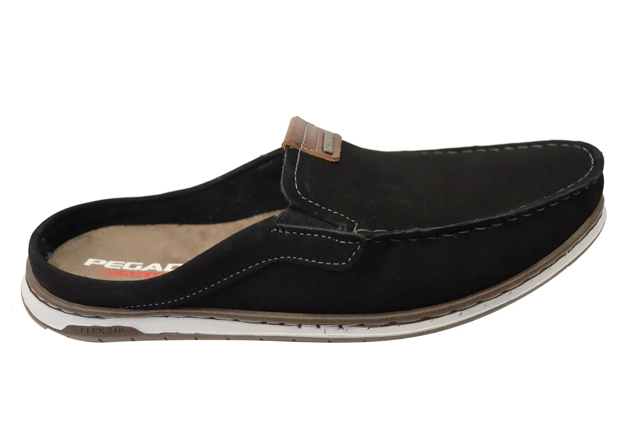 Pegada Coast Mens Leather Slip On Comfort Casual Shoes Made In Brazil Minimal Look