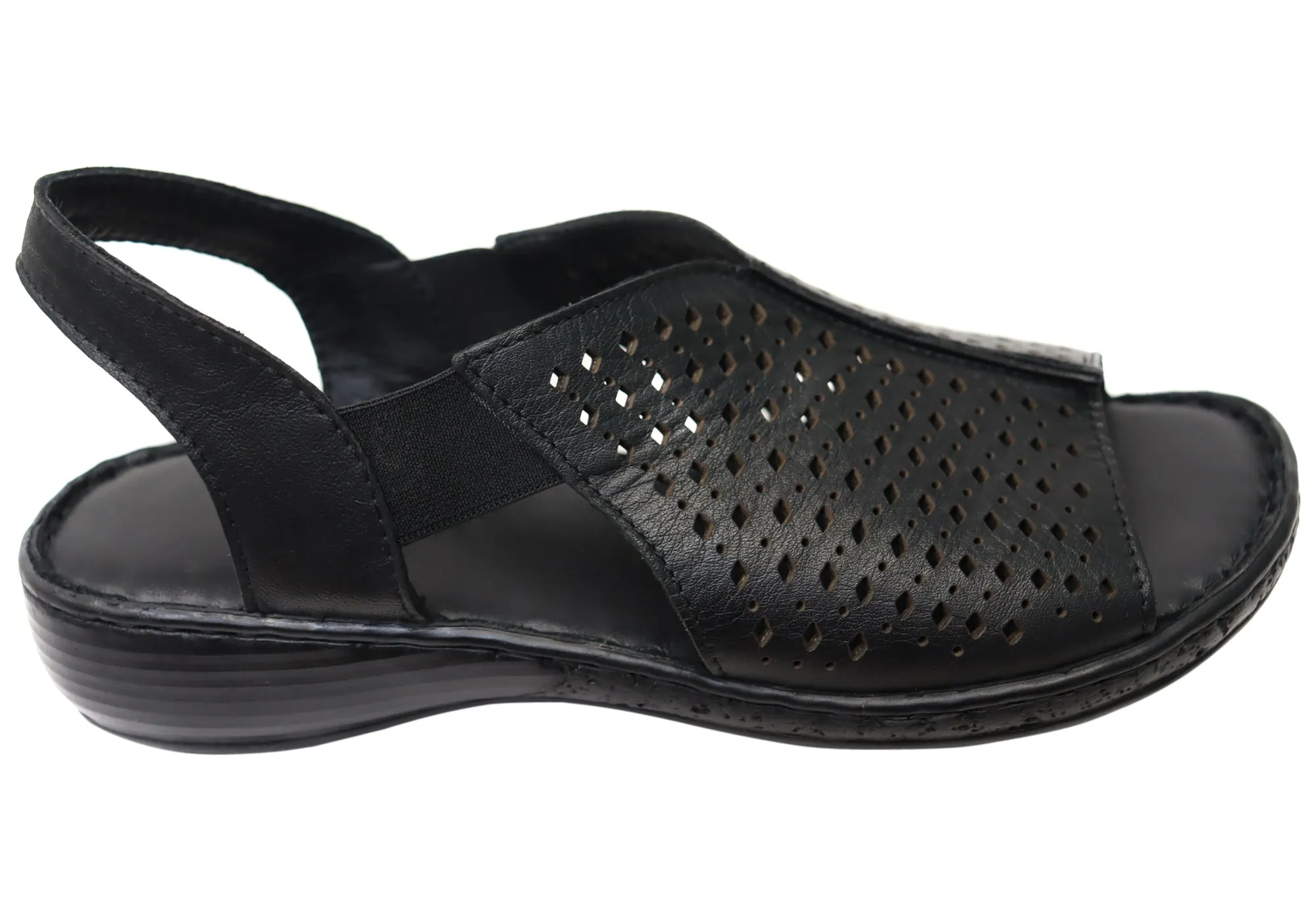 Indoor Easy Clean Orizonte Marlee Womens Comfortable European Leather Sandals