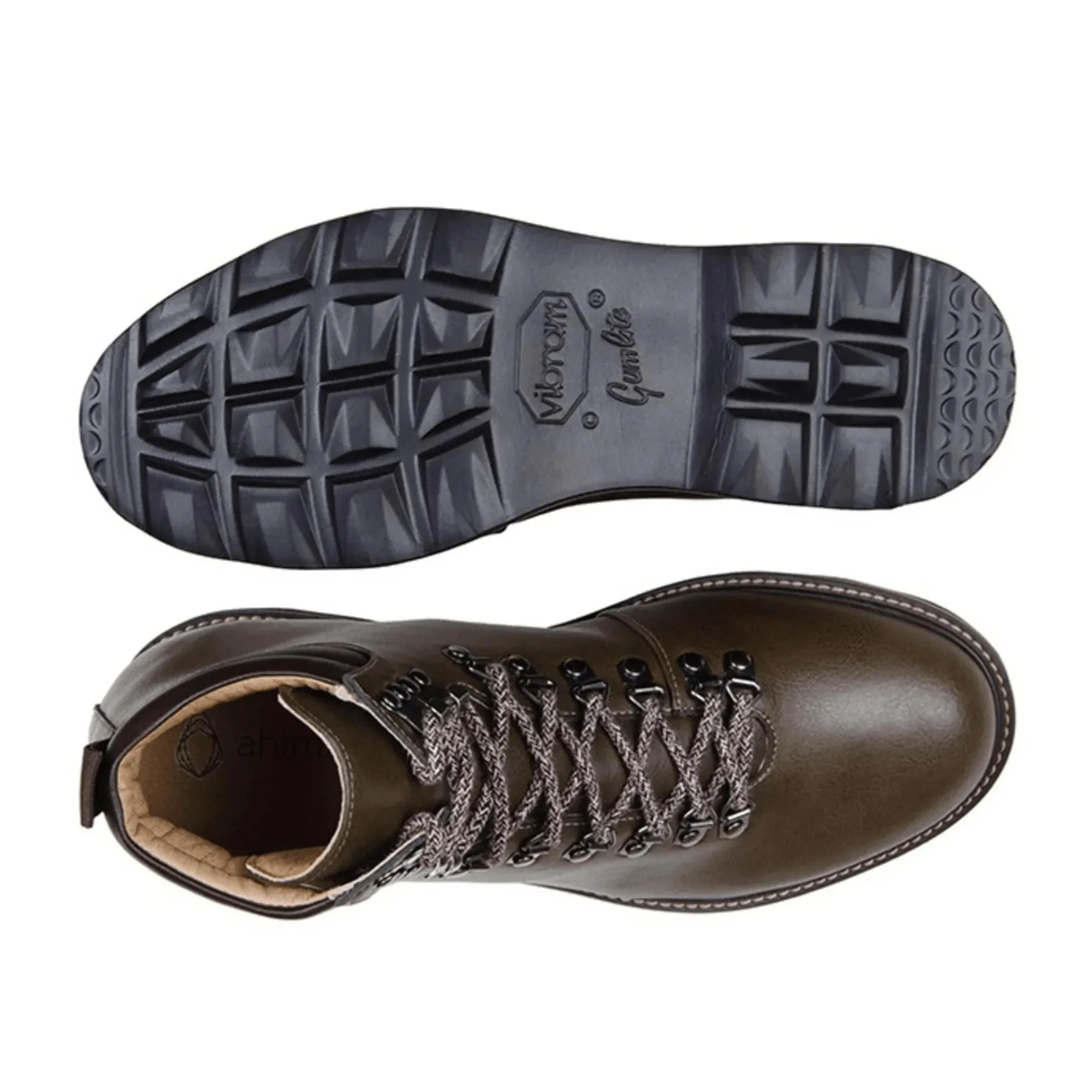 'Jeffery' Unisex Boots by Ahimsa - olive Rough Ready