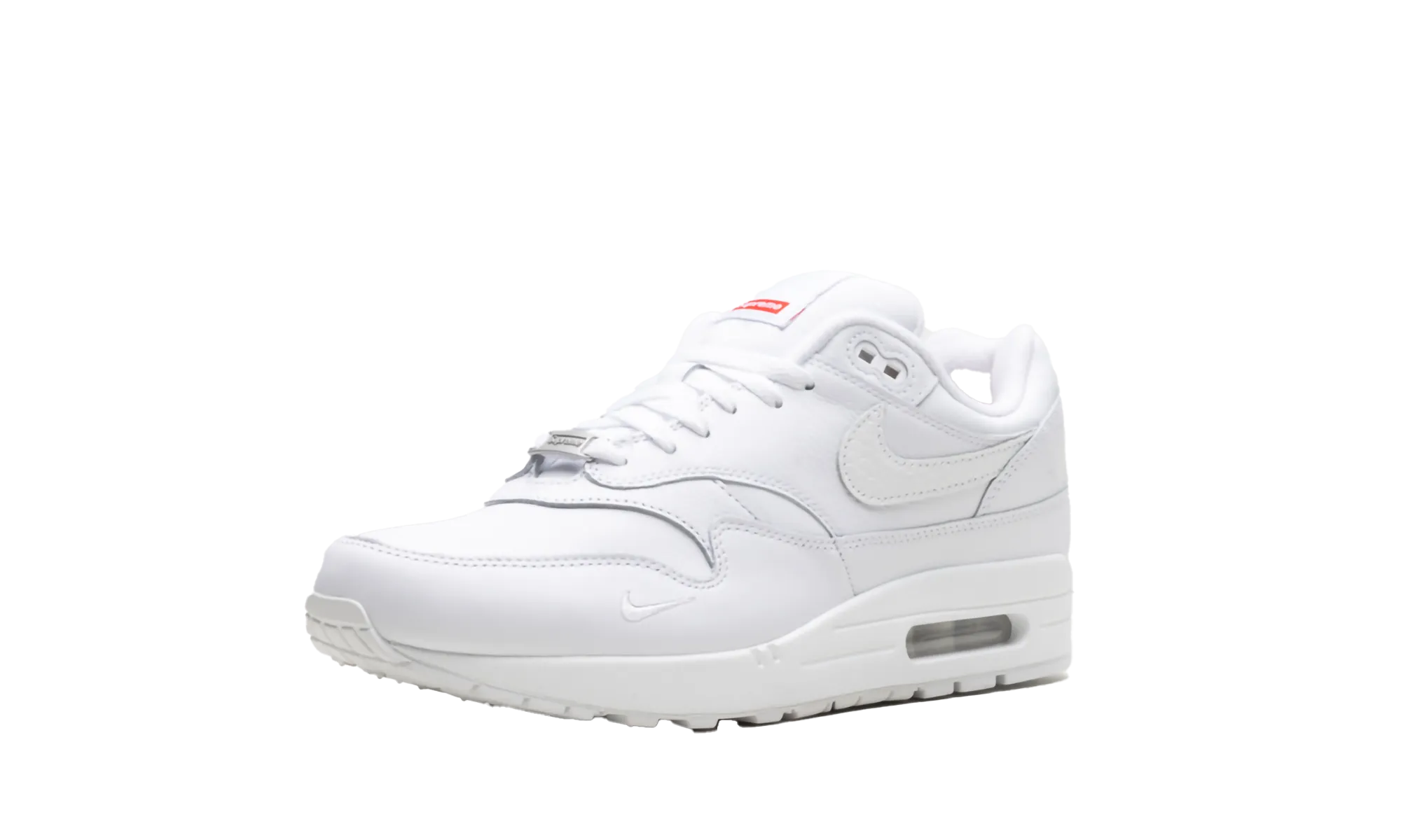 Air Max 1 '87 SP "Supreme Triple White" Weightless Feel Leaf Hike