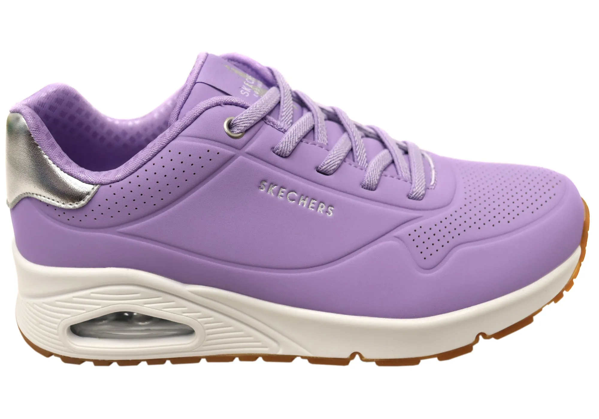 Comfort Slope Ice Guard Skechers Womens Uno Shimmer Away Memory Foam Shoes