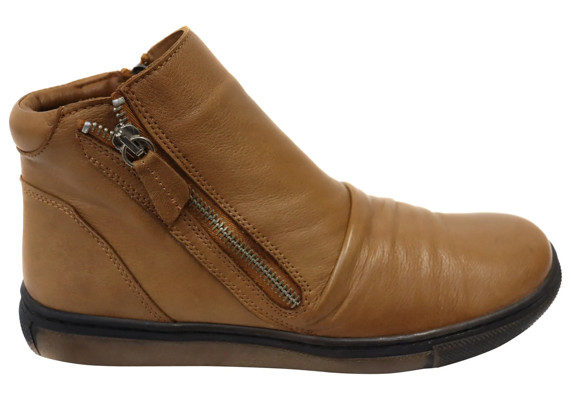 Durable Design Orizonte Strath Womens European Comfortable Leather Ankle Boots