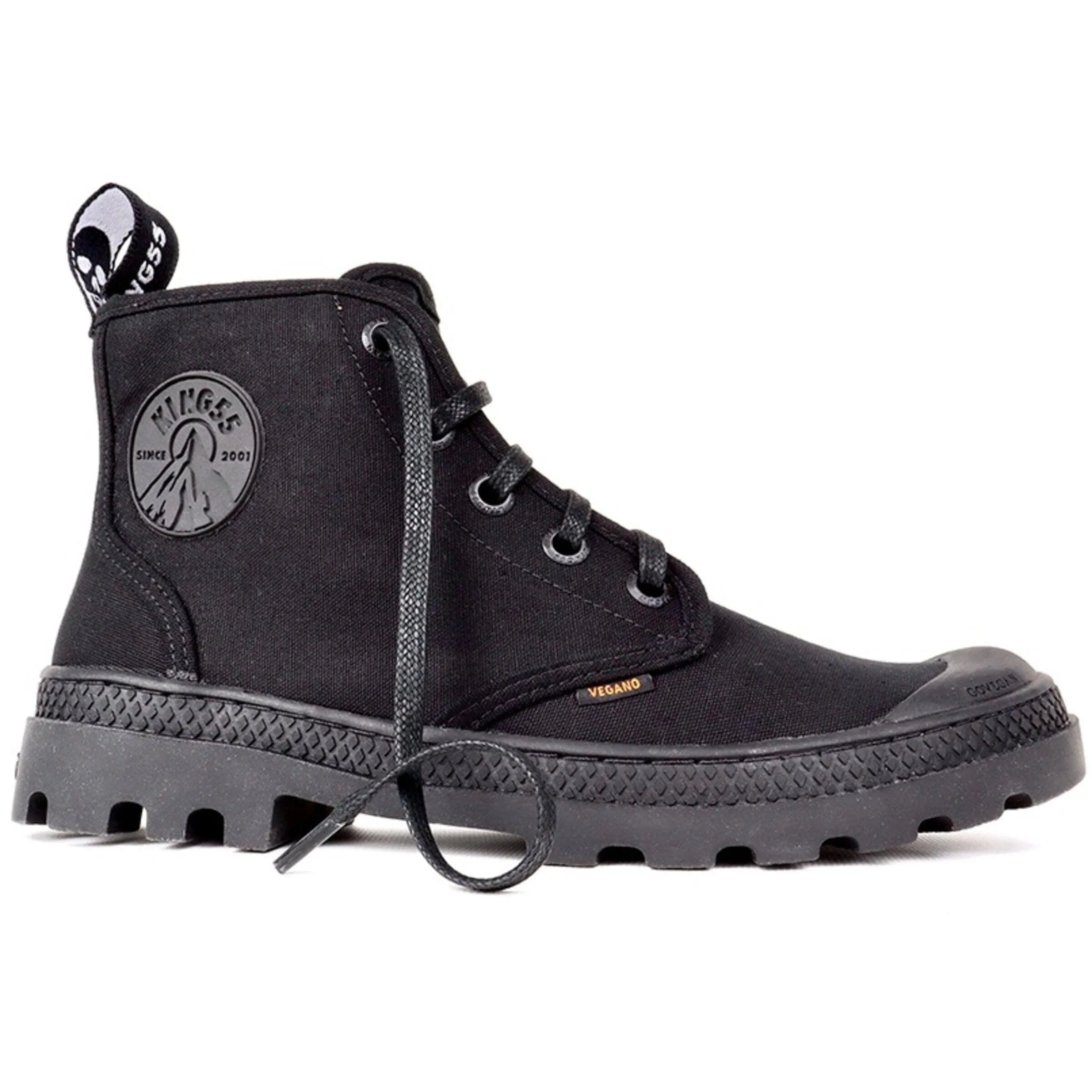 'Hammer' vegan canvas high-top sneaker by King55 - black Work Wear Protective Finish Winter Walker