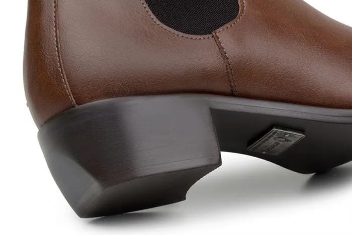 'Marcela II?? Women's Vegan Chelsea Boot by Ahimsa - Cognac Reliable Protection Open Toe