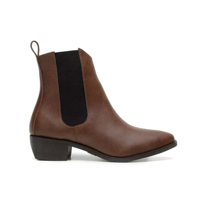 Outdoor Style 'Marcela II?? Women's Vegan Chelsea Boot by Ahimsa - Cognac