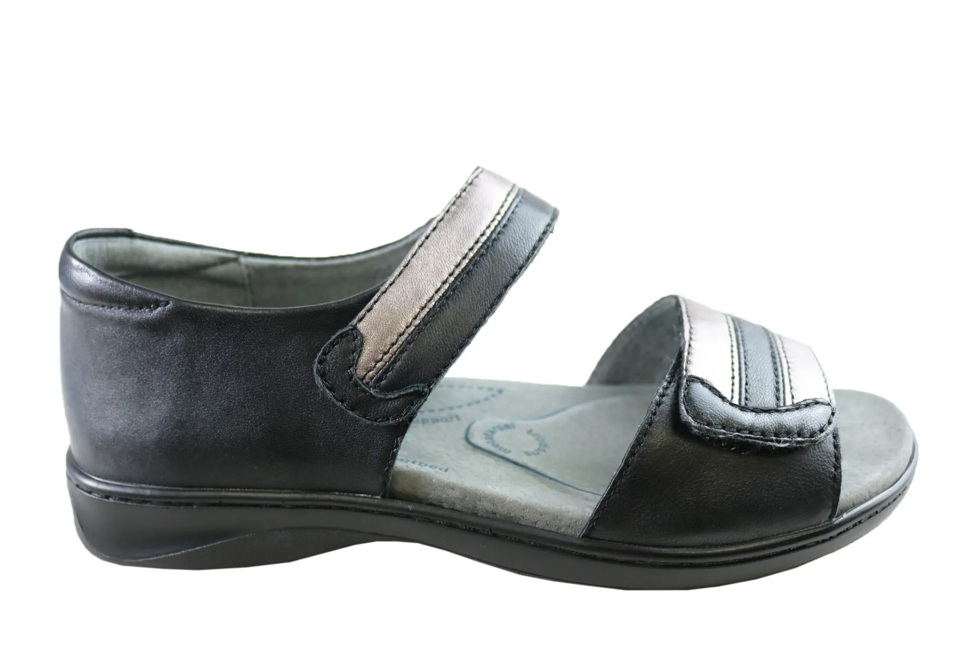 Orthopedic Design Homyped Dakota Womens Supportive Comfortable Leather Wide Fit Sandals