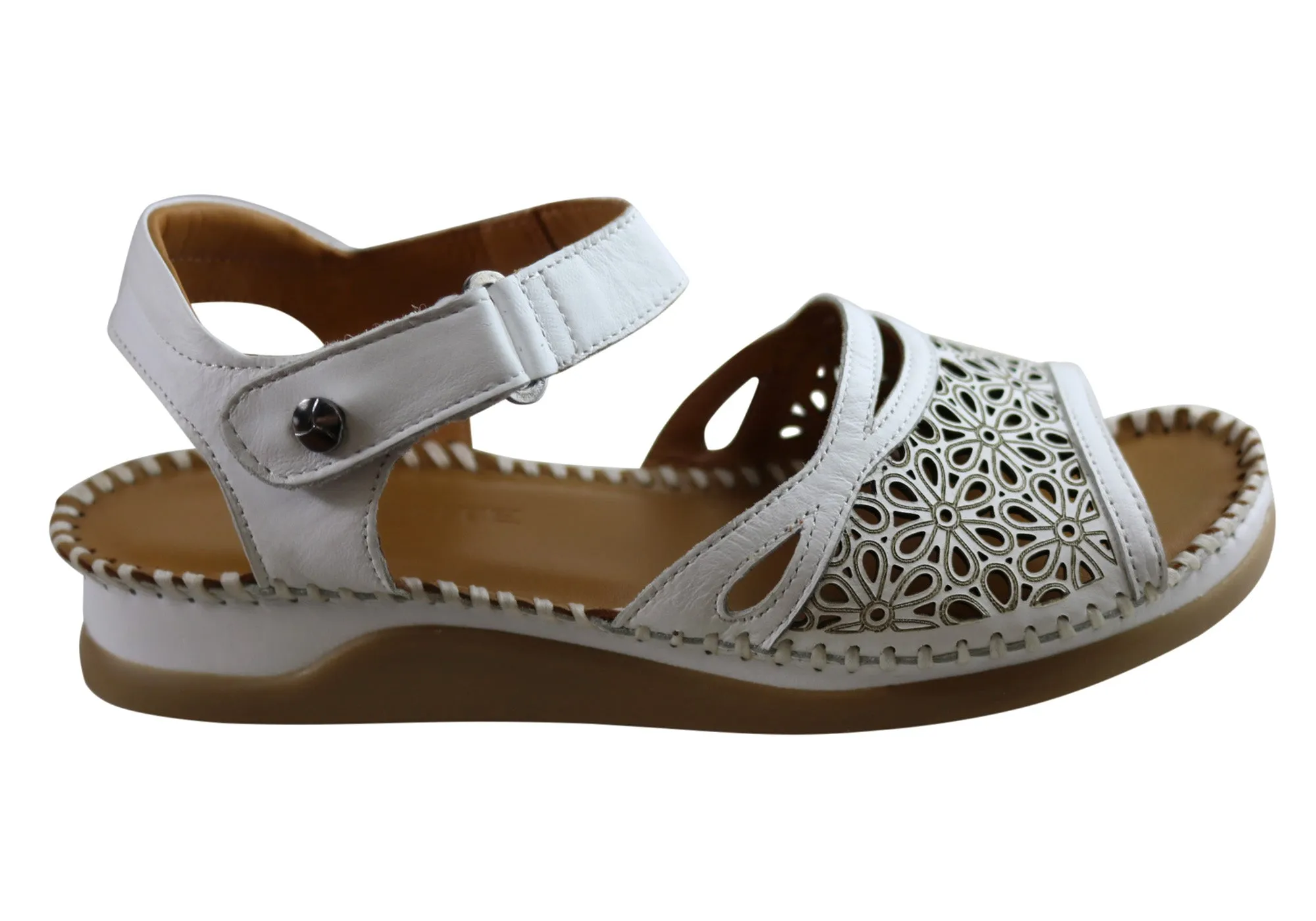 Orizonte Noble Womens European Comfortable Leather Sandals Summer Ready Shoes Step Free