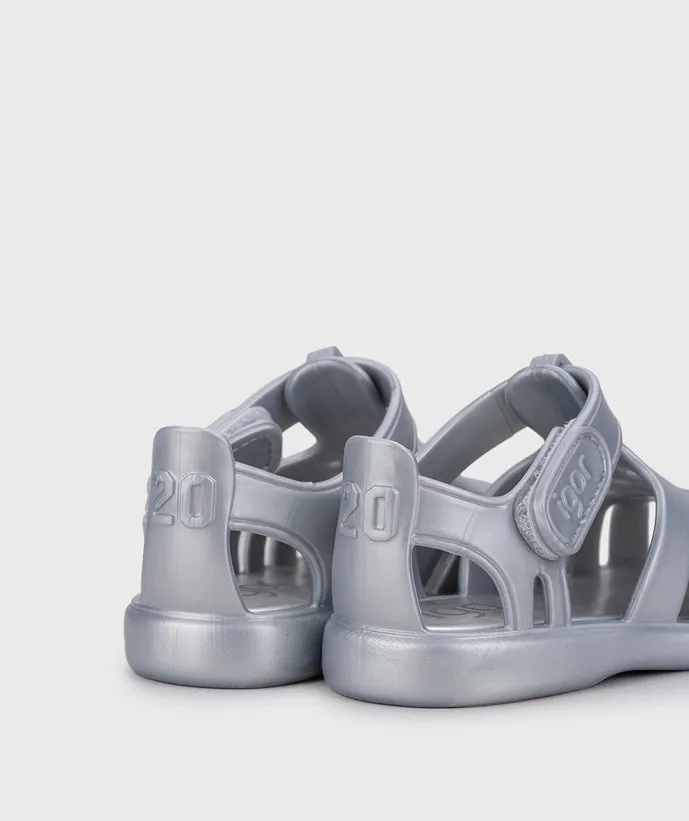 Igor Boy's And Girl's Tobby Metal Sandals - Plata High Quality