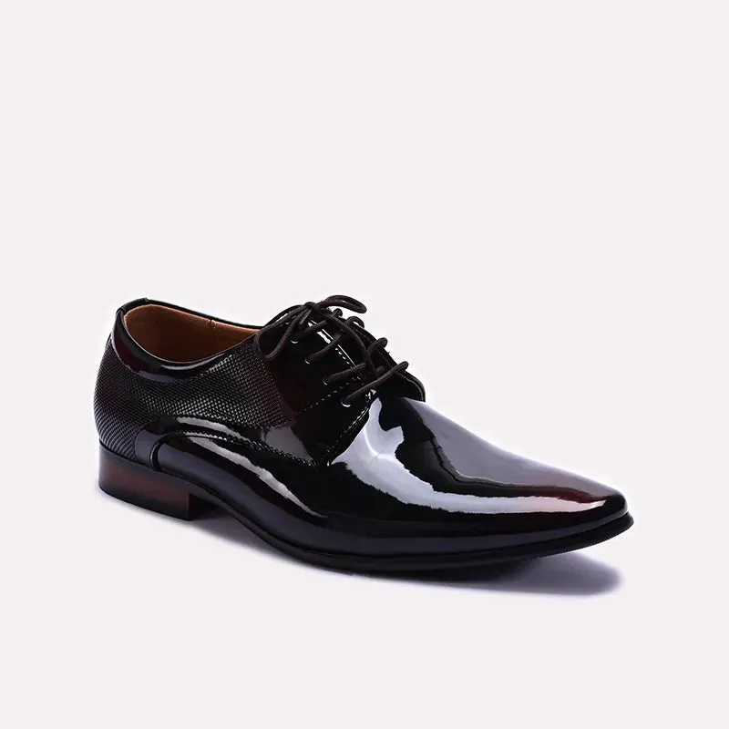 Maroon Lustrous Derby Dress Shoes 0111279 Stage Shade
