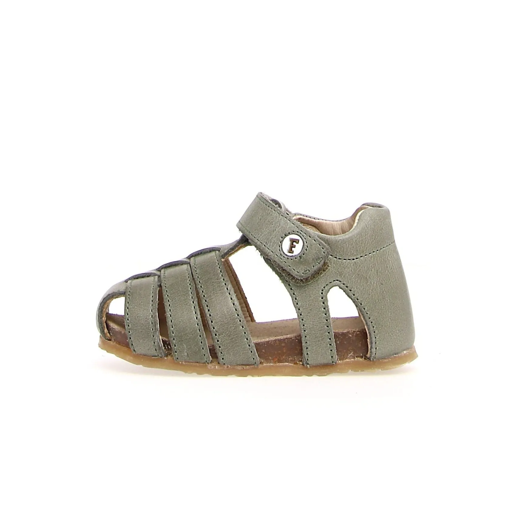 Simple Step Bow Charm Falcotto Alby Boy's and Girl's Closed Toe Sandals - Sage