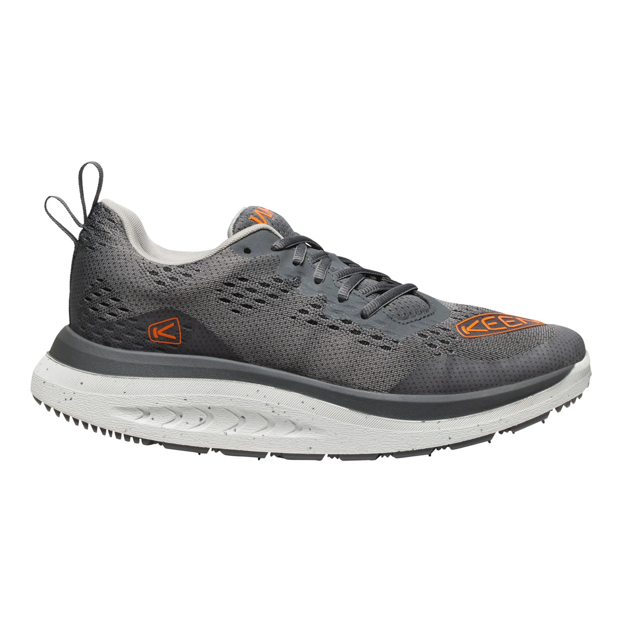 Men's WK400 Walking Shoe Steel Grey/Scarletbis Slip Safe Fast Go