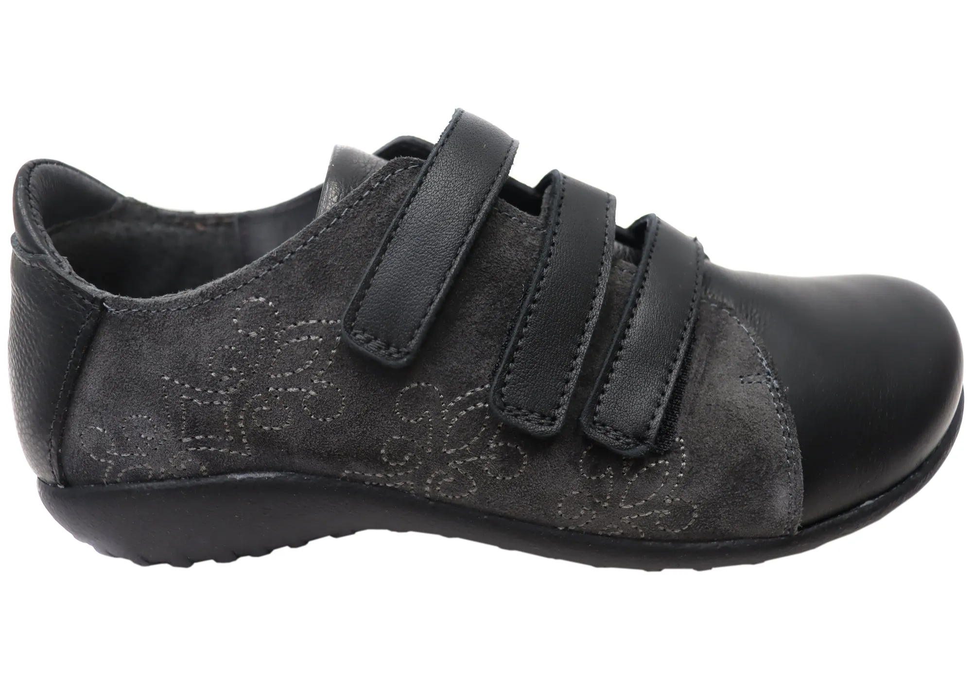 Naot Mihi Womens Leather Comfortable Shoes With Adjustable Straps Memory Foam Airport Travel Resort Mood