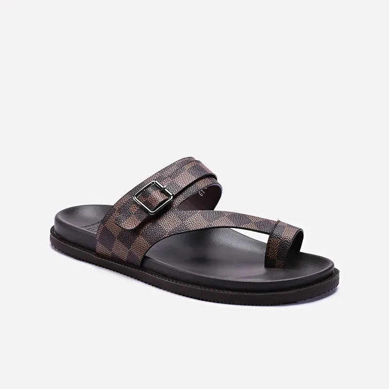 Anti Slip Function Brown Mens Casual Slippers 0151123