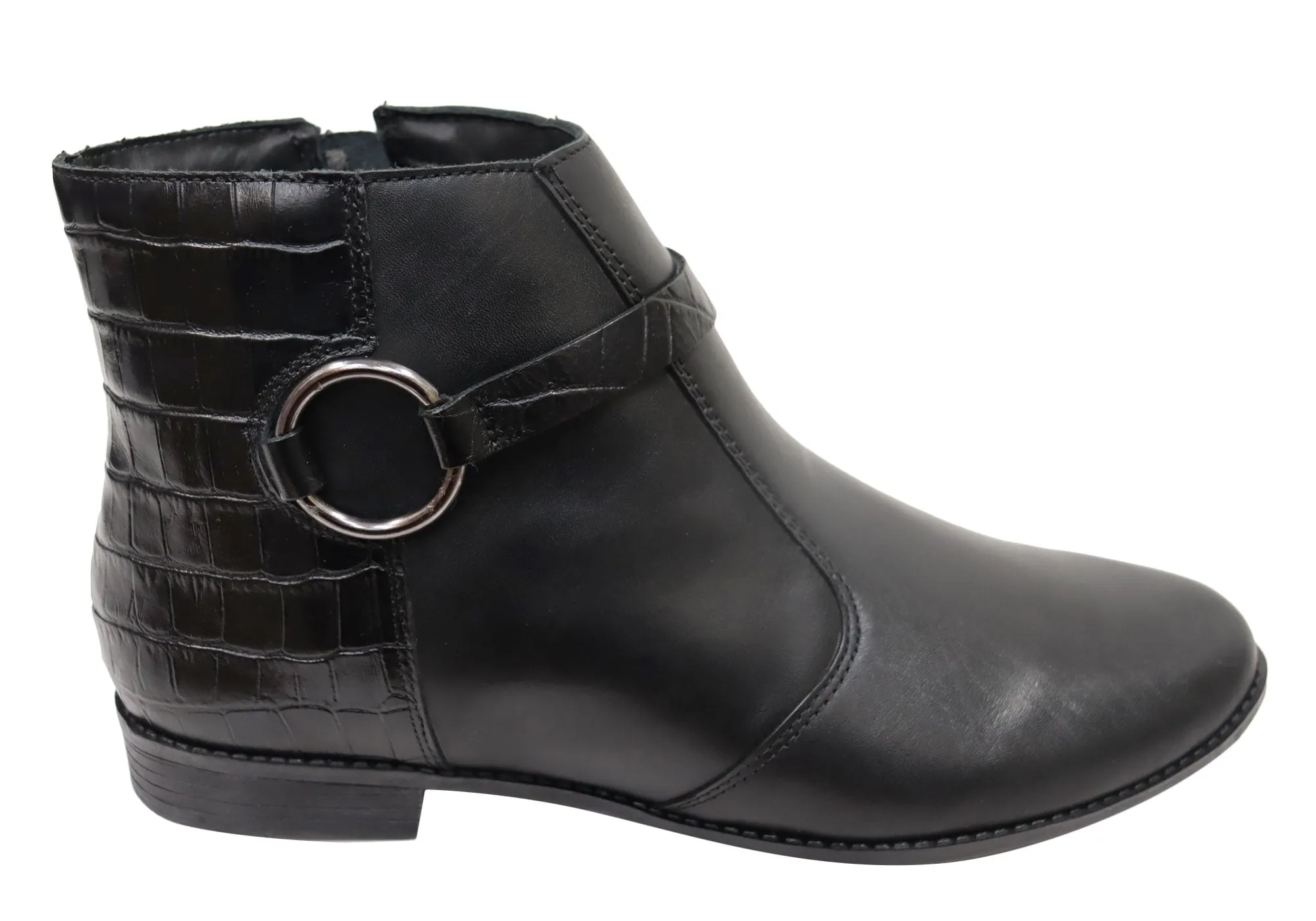 Casual Day Via Paula Lin Womens Comfortable Brazilian Leather Ankle Boots