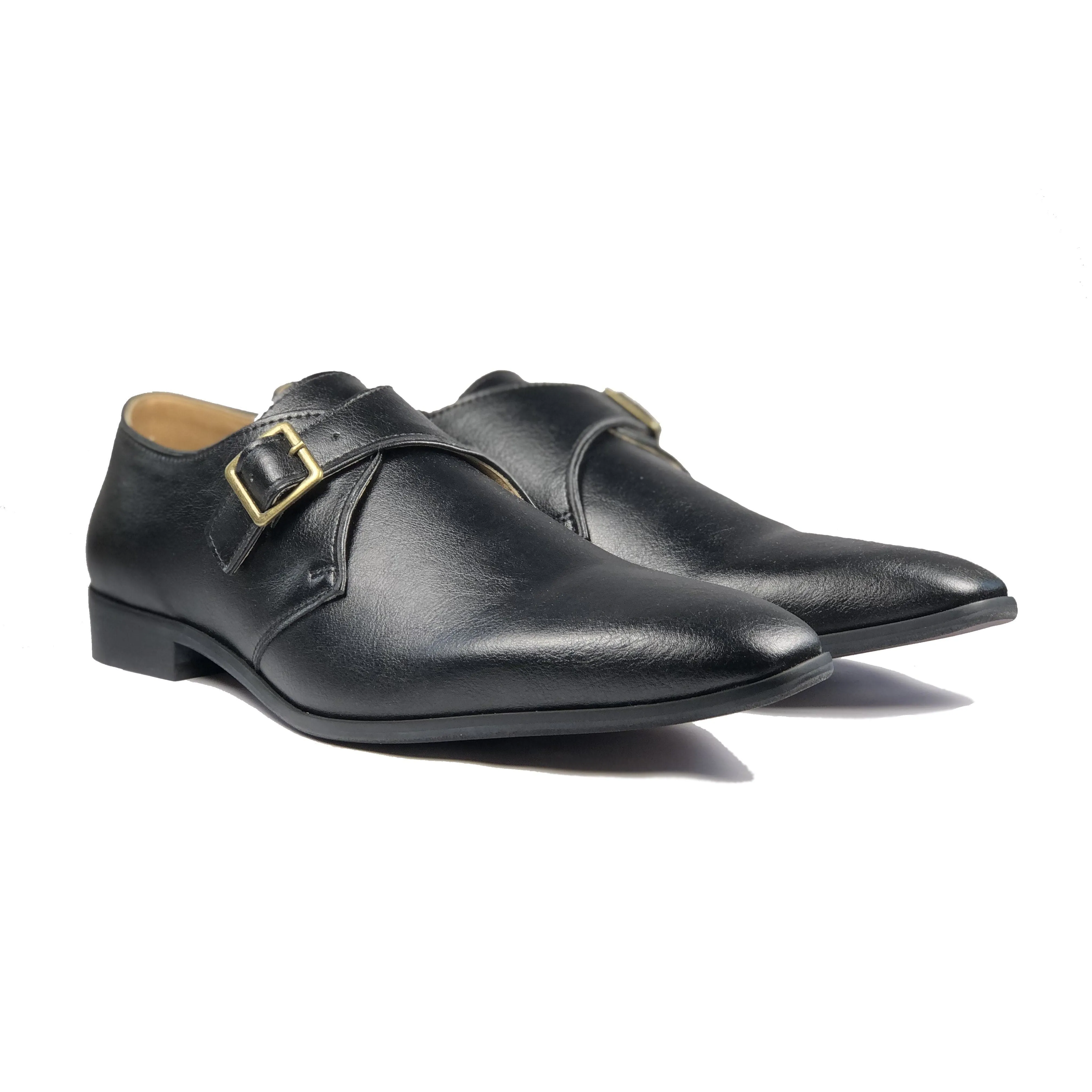 Comfort Midsole 'Pierre 2' Vegan Monk Shoe by Zette Shoes - Black