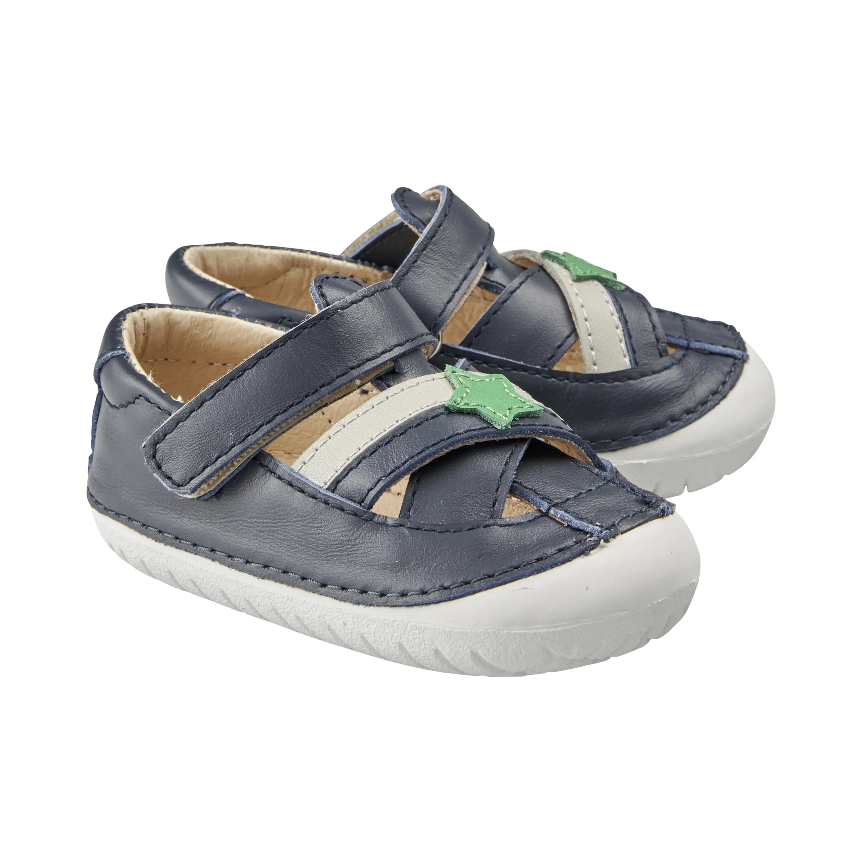 Air Friendly Old Soles Boy's 4078 Marching Pave Shoes - Navy/Gris/Navy/Neon Green