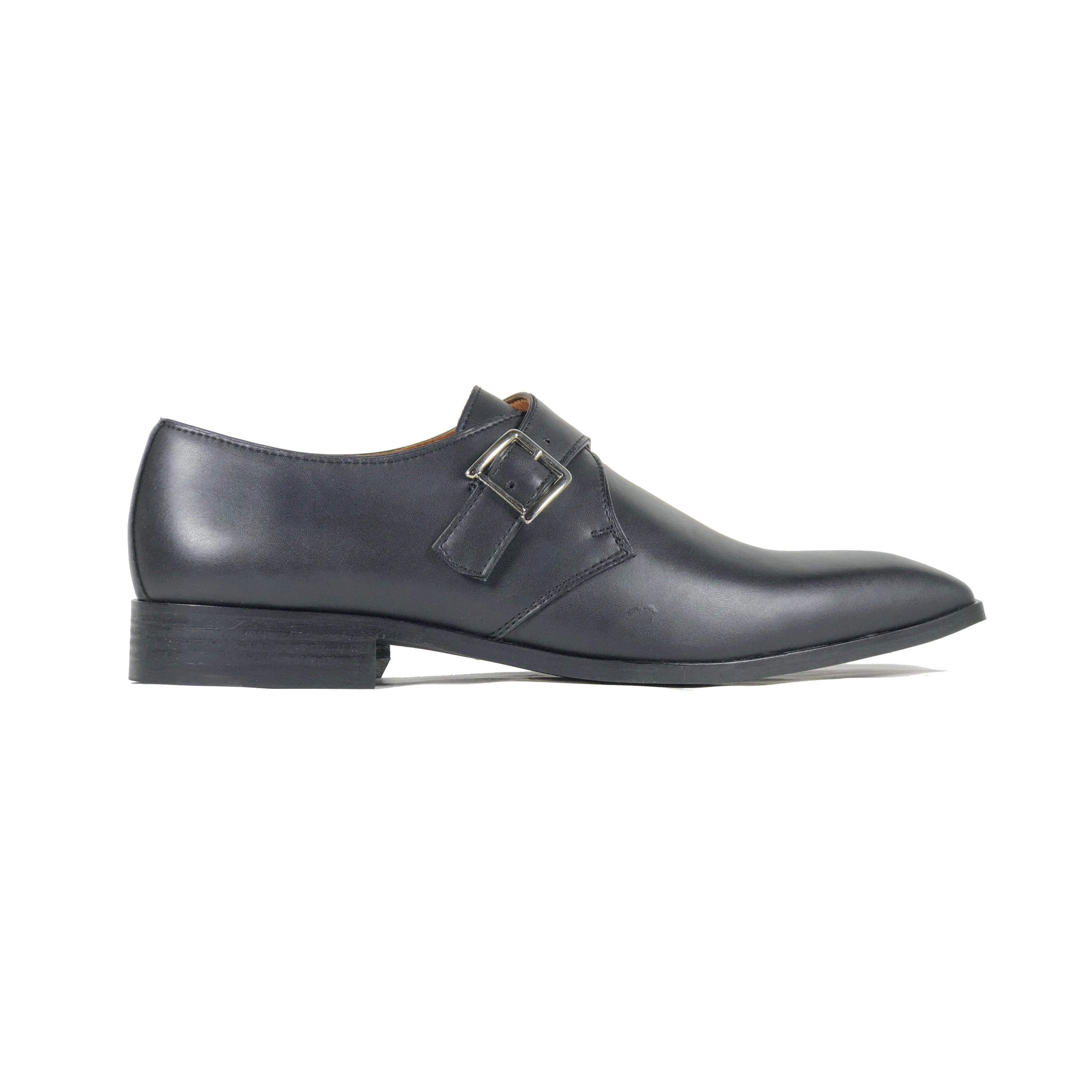 'Pierre' Vegan Monk Shoe by Zette Shoes - Black Strong Step Fiber Mix