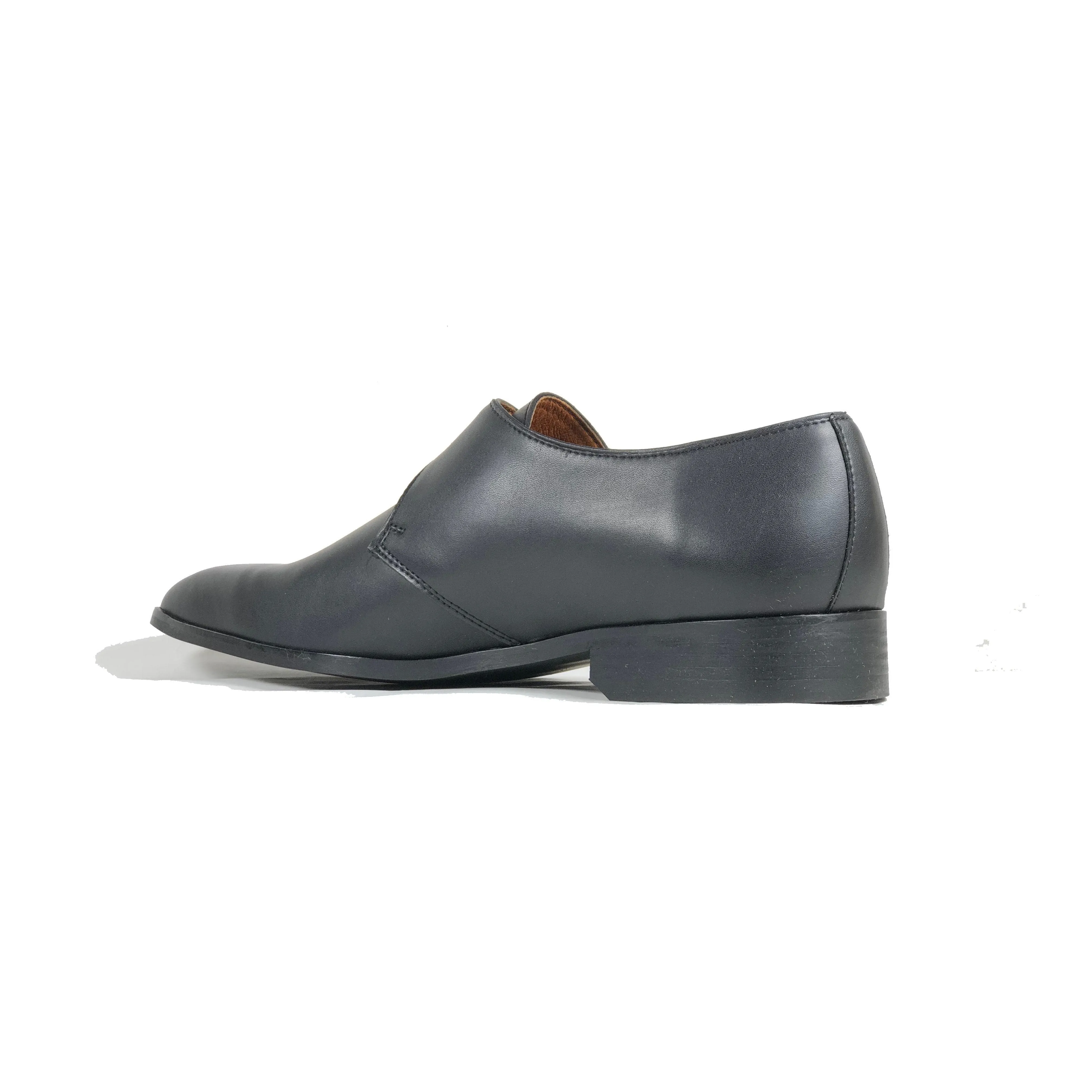 Stretchable Material 'Pierre' Vegan Monk Shoe by Zette Shoes - Black