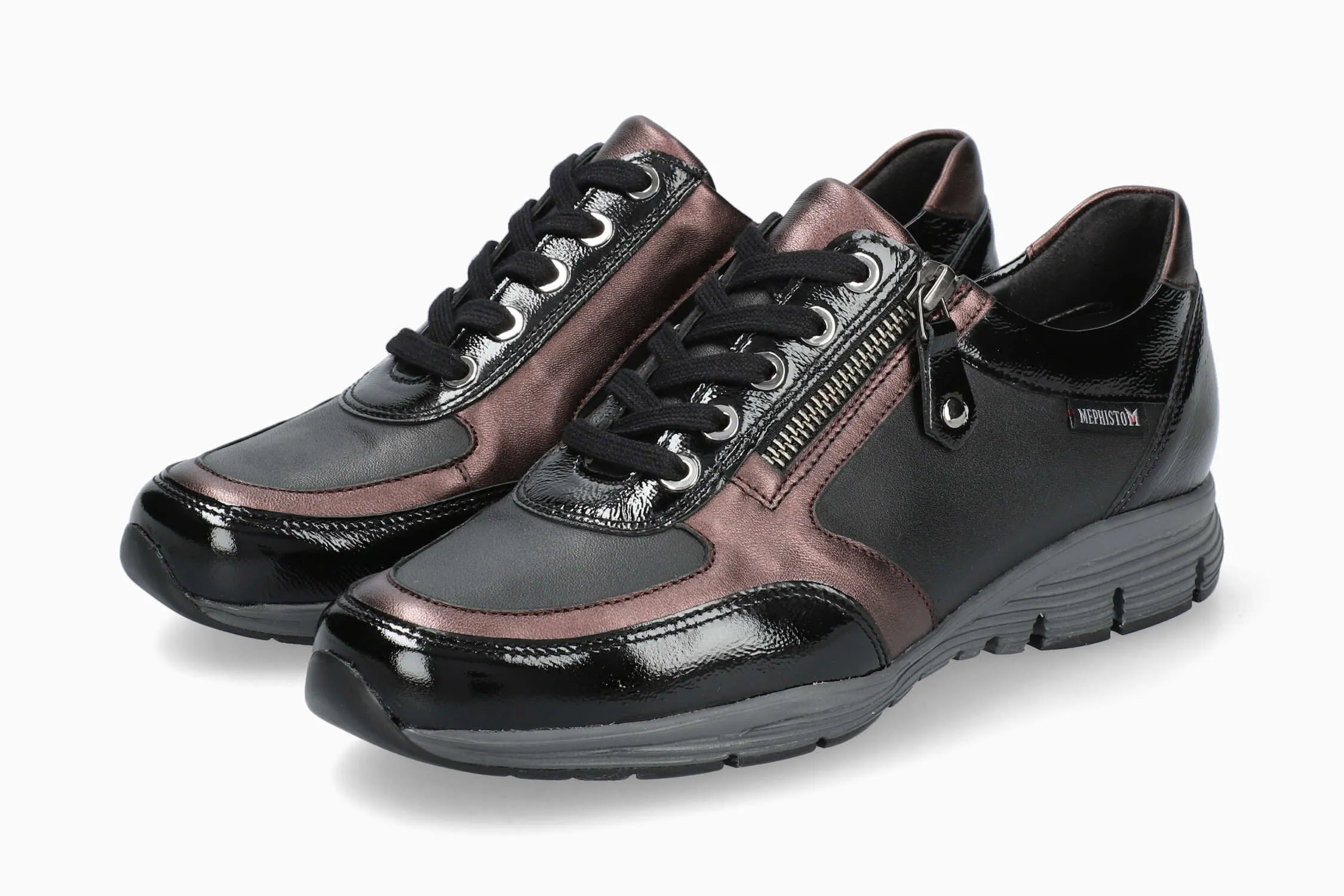 Lace Up Style On Trend Ylona - Black Patent 1014N/1200