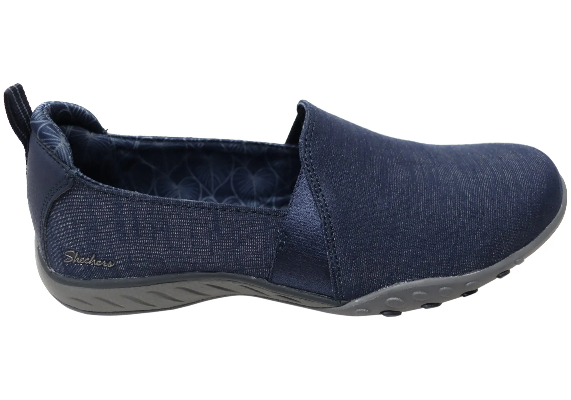 Skechers Womens Breathe Easy Finest Wine Comfortable Slip On Shoes Style Base Comfort collar