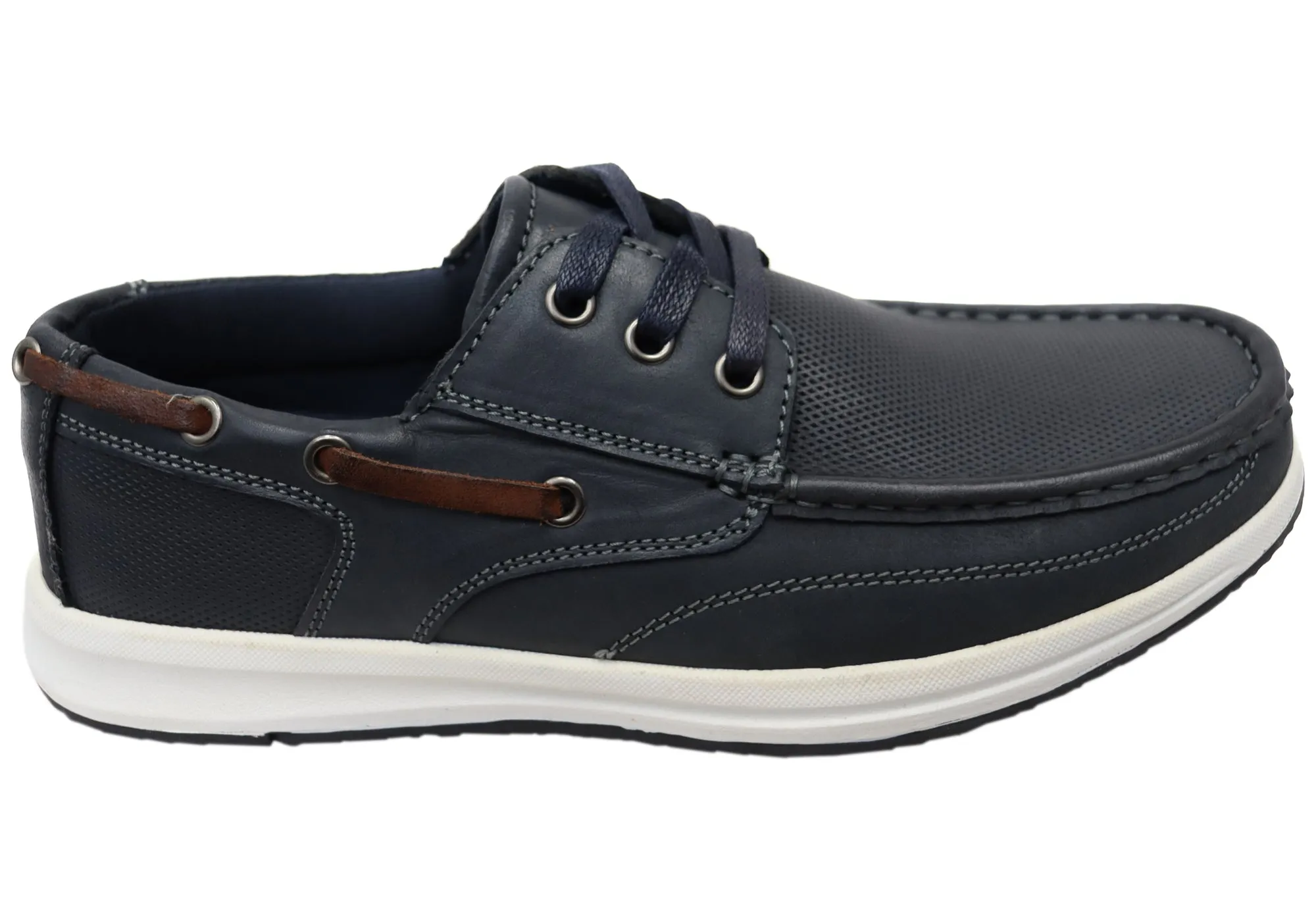 Natural Comfort Kent Mens Leather Comfortable Lace Up Casual Shoes Marathon Pace Travel Choice