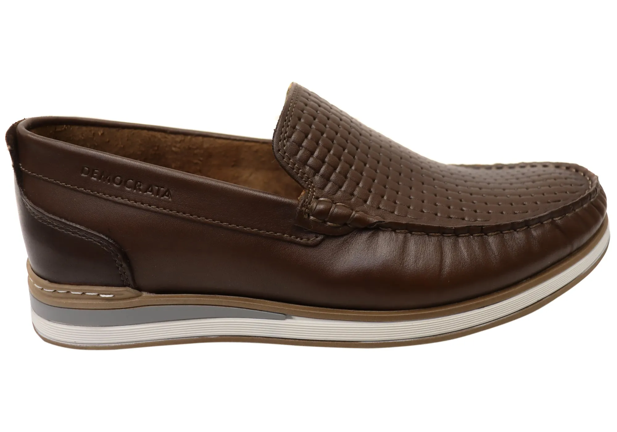 Democrata Tommy Mens Brazilian Comfortable Leather Loafers Shoes Gentle Walk
