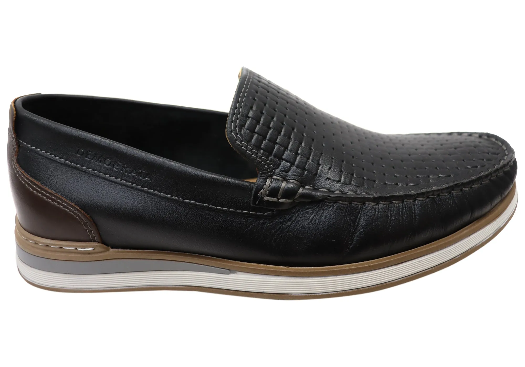 Democrata Tommy Mens Brazilian Comfortable Leather Loafers Shoes Daily Walk Bus Hop