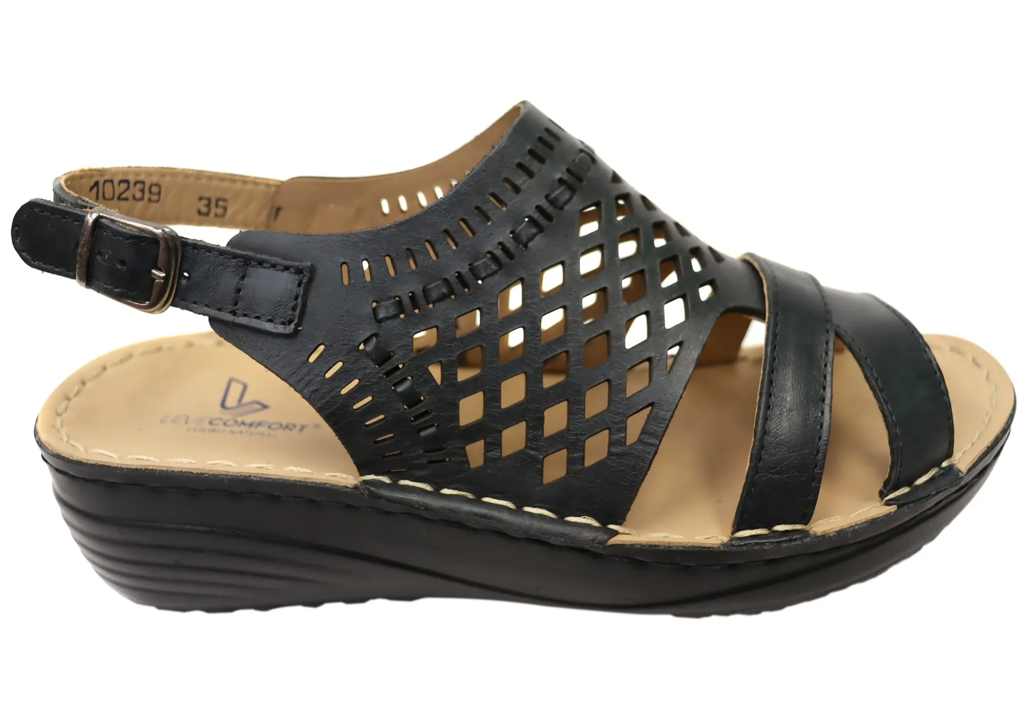 Levecomfort Cassandra Womens Brazilian Comfortable Leather Sandals Outdoor Fashion