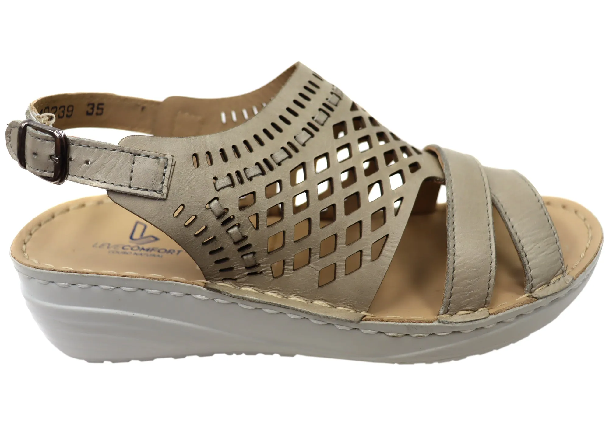 Levecomfort Cassandra Womens Brazilian Comfortable Leather Sandals Chic Flip-flops for Men
