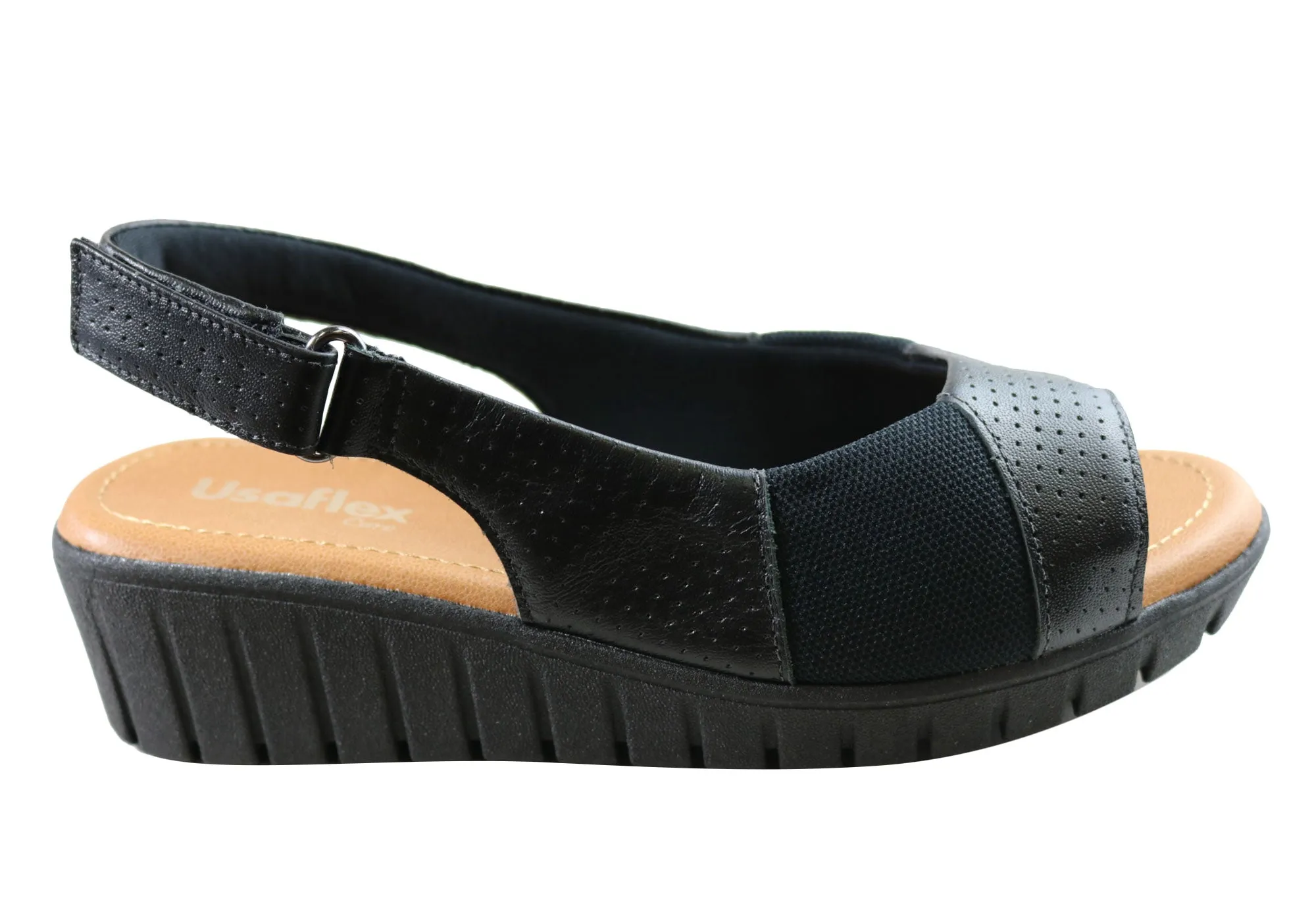 Outdoor Relaxation Shoes Usaflex Algiers Womens Comfortable Leather Sandals Made In Brazil
