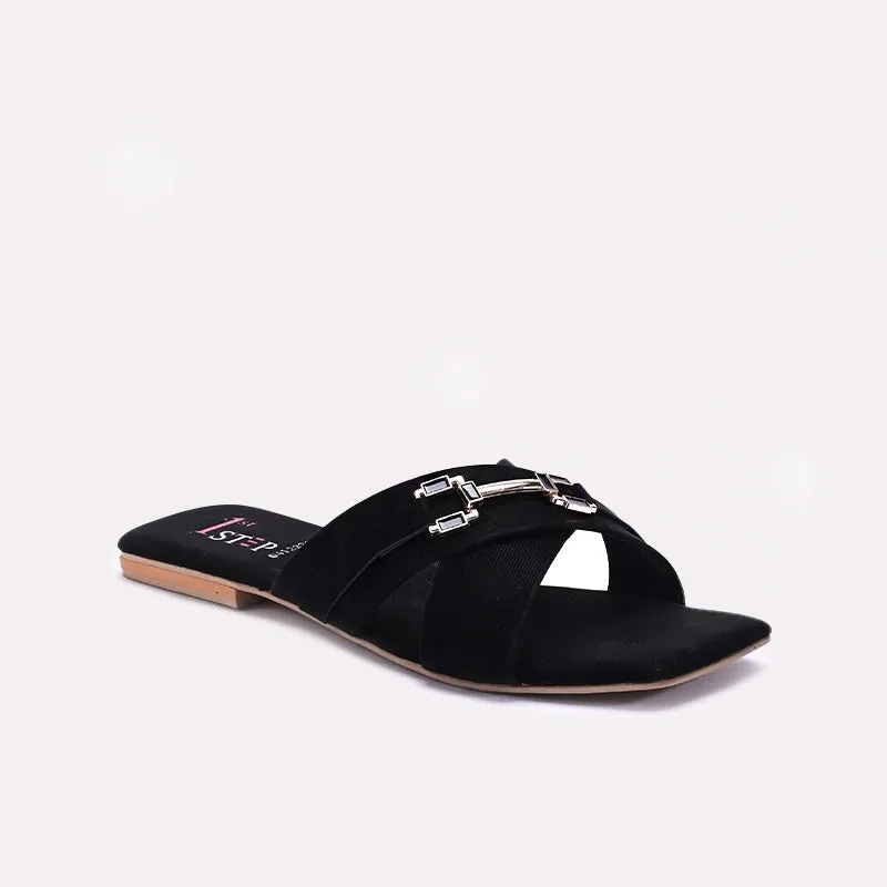 Black Flat Casual Slippers 0412821 Chill Vibes Cost effective